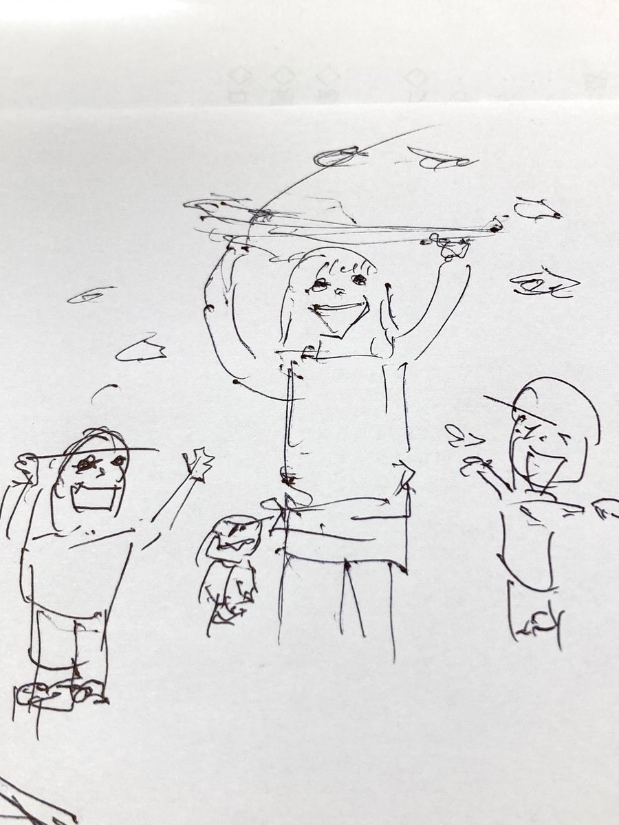 カキカキ
描き描き
書き書き。。

3月の保育動画の収録のために、スライドを作る必要があって。
プロの方にイラストを描いてもらうため、下絵を描いています。

なかなか味のある絵でしょう❓笑

egao-design.jp/photocafe/2025…
ブログ更新「保育動画の収録に向けて！」