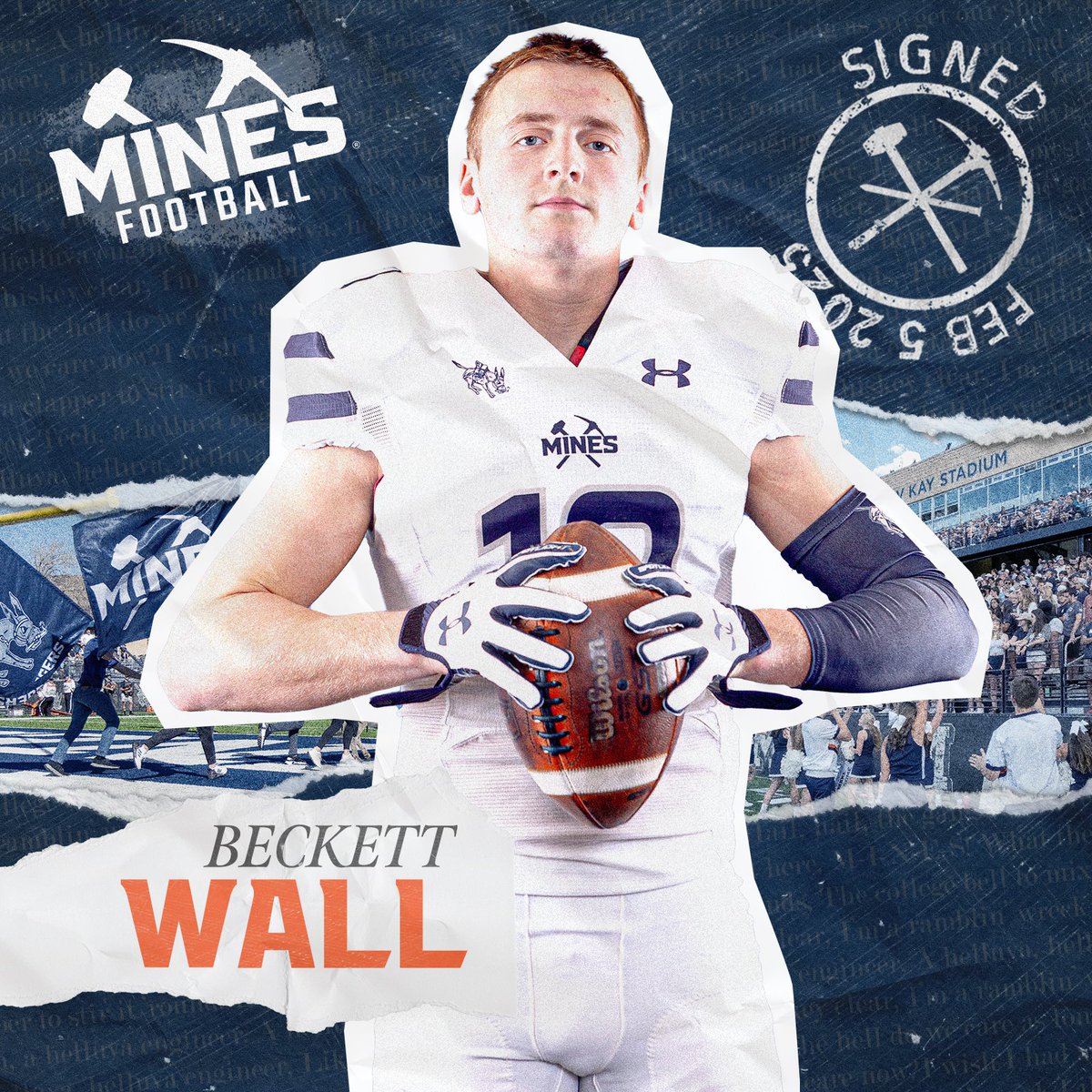 Mines Football (@minesfootball) on Twitter photo ⚒️𝗦𝗜𝗚𝗡𝗘𝗗⚒️
Beckett Wall
LB | Tumwater, Wash. | Tumwater HS
<a href="/BeckettWall2/">Beckett Wall</a>
#HelluvaEngineer⚒️ ⚒️𝗦𝗜𝗚𝗡𝗘𝗗⚒️
Beckett Wall
LB | Tumwater, Wash. | Tumwater HS
<a href="/BeckettWall2/">Beckett Wall</a>
#HelluvaEngineer⚒️