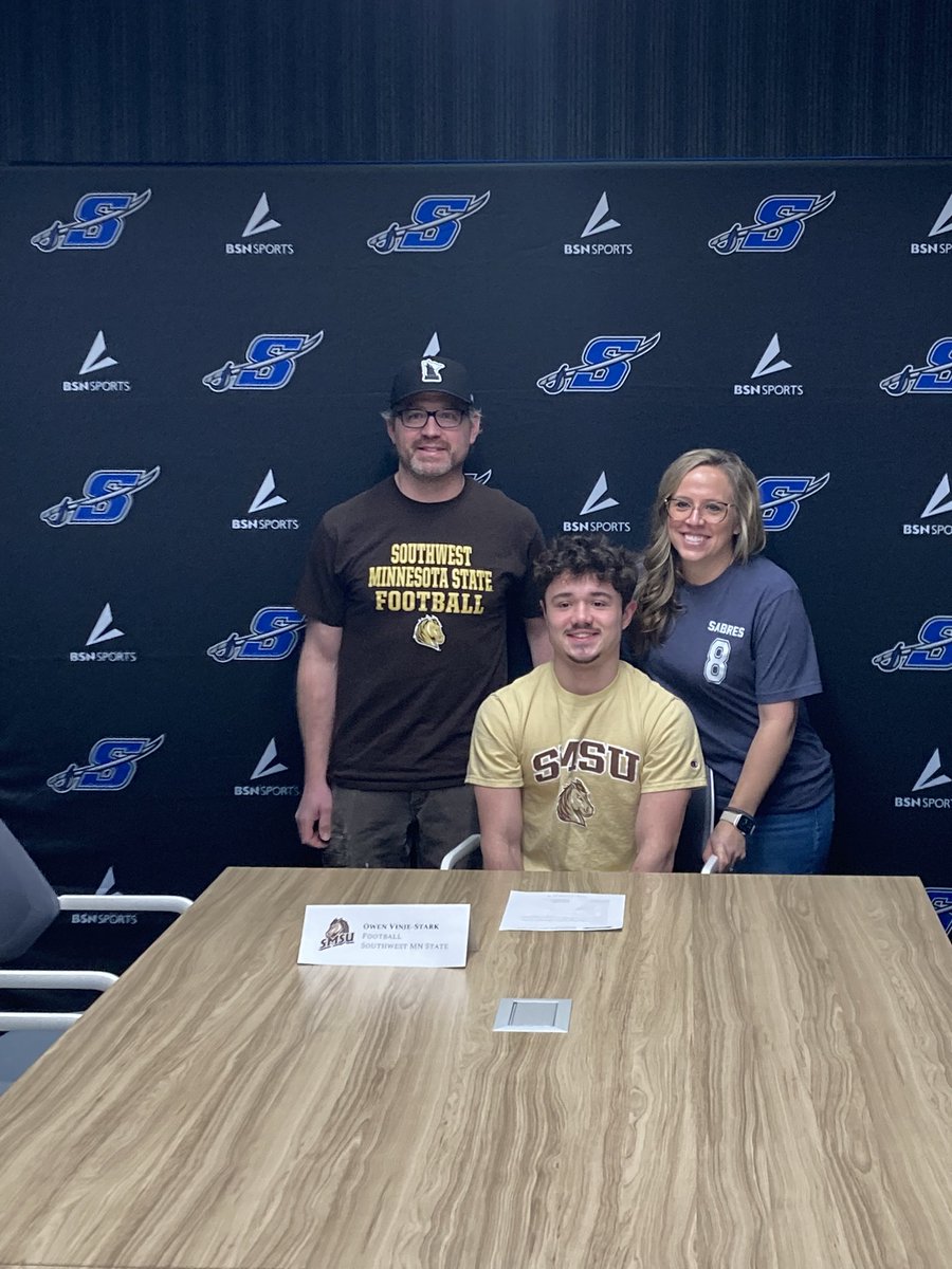 Sartell Sabres (@gosartellsabres) on Twitter photo Congrats to Senior Owen Vinje-Stark on committing to playing football ๐ at Southwest Minnesota State! <a href="/SMSUfootball/">SMSU Football</a> <a href="/SartellSabreFB/">Scott Hentges</a> Congrats to Senior Owen Vinje-Stark on committing to playing football ๐ at Southwest Minnesota State! <a href="/SMSUfootball/">SMSU Football</a> <a href="/SartellSabreFB/">Scott Hentges</a>