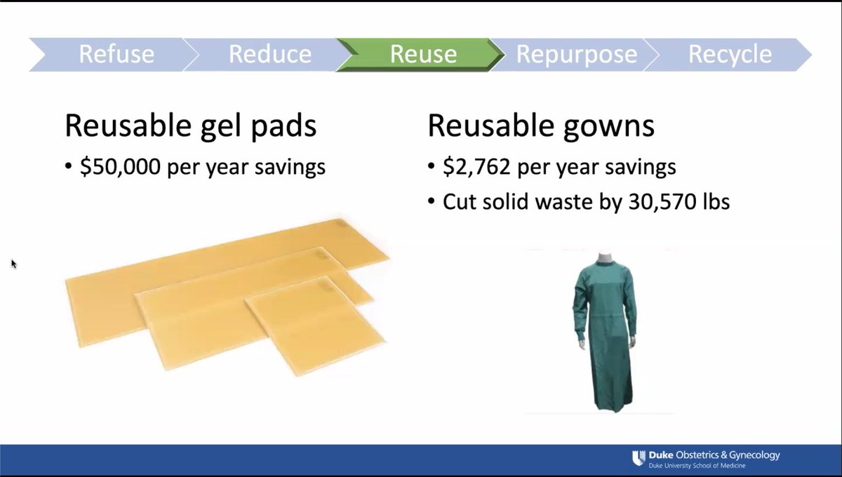 Today’s #GrandRounds by resident/future #urogyn Janice Wong MD, MS — Sustainable Surgery: The Ob/Gyn’s Green OR. The 5 Rs of sustainability &amp; triple bottom line. Impact of climate change on human health. Challenges/future directions. Great discussion about actionable initiatives.