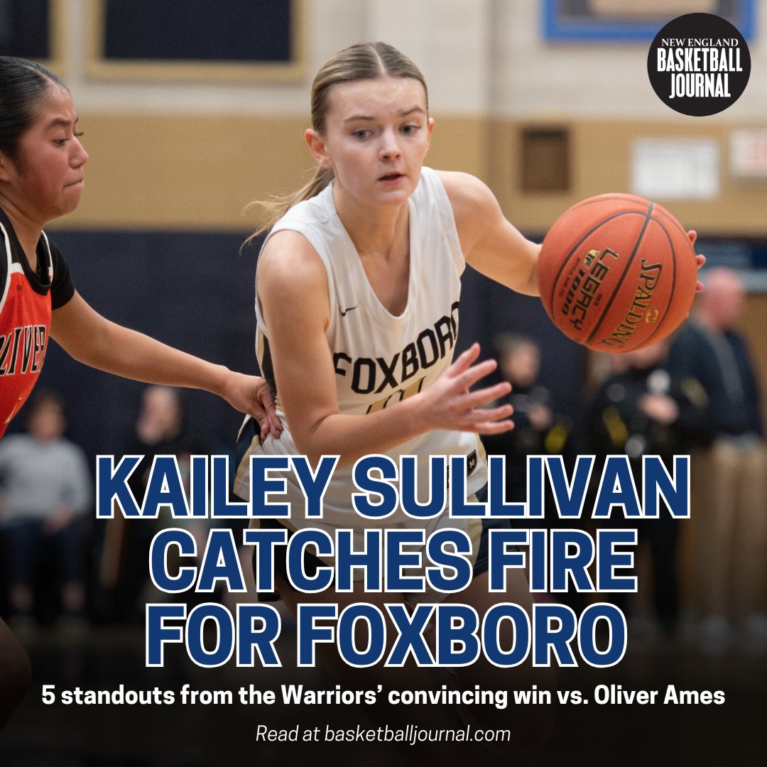 New England Basketball Journal (@nehoopjournal) on Twitter photo "Ever since we lost to them at the beginning of the season, we circled that day on our calendar."
Behind Kailey Sullivan's 33-point explosion, Foxboro avenged an earlier loss to Oliver Ames with a big win last night.
Standouts from <a href="/ethman43/">Ethan Fuller</a>:
basketballjournal.com/2025/02/05/5-g… "Ever since we lost to them at the beginning of the season, we circled that day on our calendar."
Behind Kailey Sullivan's 33-point explosion, Foxboro avenged an earlier loss to Oliver Ames with a big win last night.
Standouts from <a href="/ethman43/">Ethan Fuller</a>:
basketballjournal.com/2025/02/05/5-g…