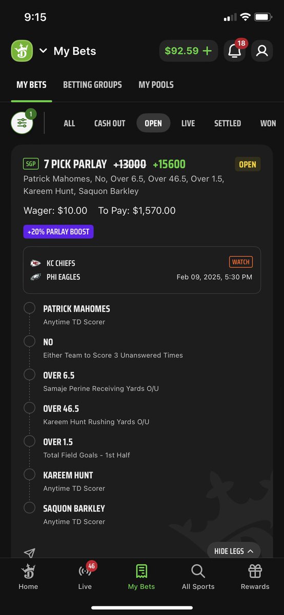 Michael12072783's tweet photo. @DKSportsbook Going big. #letDKcook https://t.co/J8LFOSYJzf