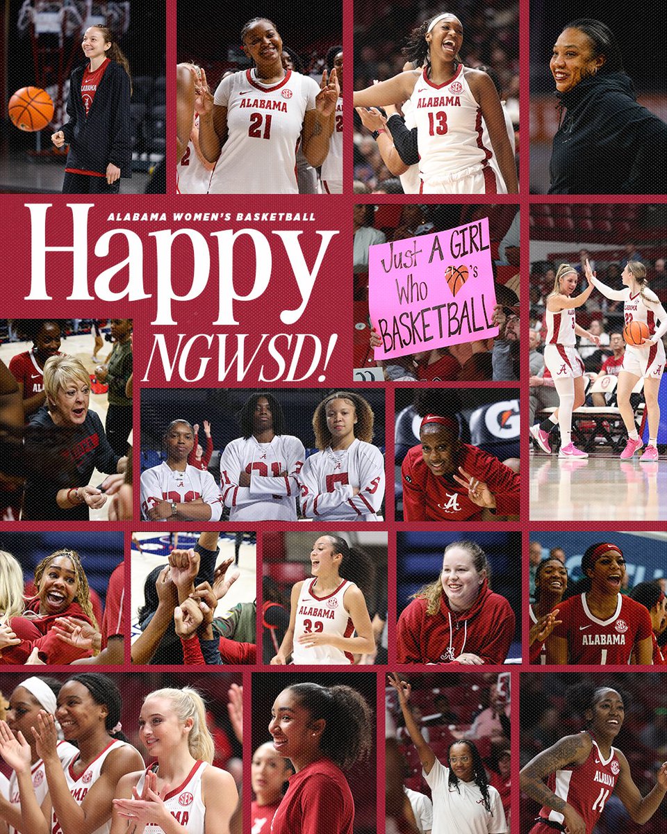 Celebrating our female student-athletes and leaders a little extra today! Continue to inspire and empower the next generation! ❤️

Happy National Girls &amp; Women in Sports Day!

#RollTide #GLG | #NGWSD