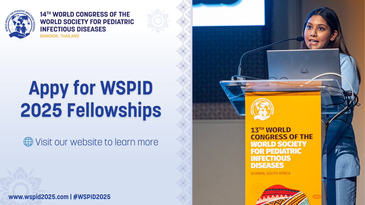 📣 Calling young researchers! Apply for the #WSPID2025 Fellowship! 

🎓 This opportunity supports participants worldwide, prioritizing those from low &amp; lower-middle-income countries. 

Don’t miss your chance!
🔗 Apply now: bit.ly/4hqDprW

#PedID