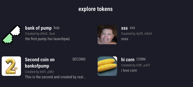 4 coins launched securely, 2 bonded..

launch on bank of pump to lock 5% of dev tokens for 10 months.

bankofpump.fun