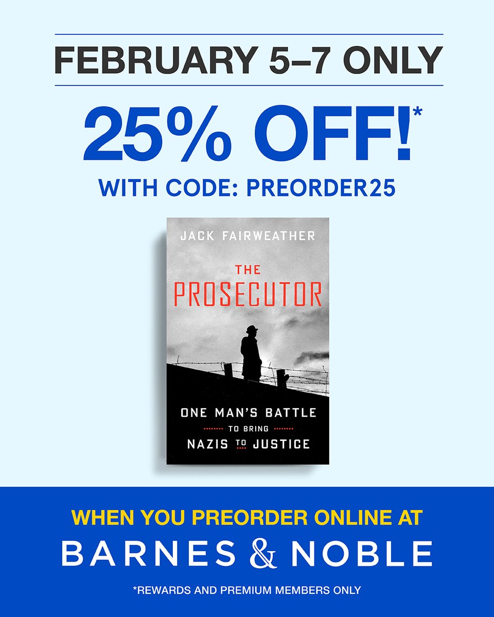 jack fairweather (@jackfairweather) on Twitter photo Time to stop what you're doing and get a huge discount on one of the great heroes of the 20th century you've never heard about. Cold War thriller about the hunt for Nazi war criminals #fritzbauer <a href="/bnbooks/">Barnes & Noble</a> <a href="/CrownPublishing/">Crown Publishing</a> Time to stop what you're doing and get a huge discount on one of the great heroes of the 20th century you've never heard about. Cold War thriller about the hunt for Nazi war criminals #fritzbauer <a href="/bnbooks/">Barnes & Noble</a> <a href="/CrownPublishing/">Crown Publishing</a>