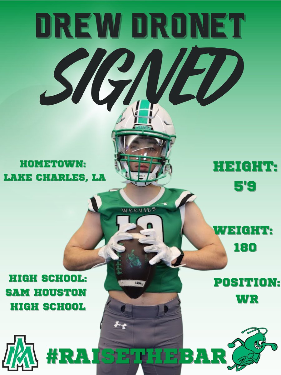 Welcome to the Cello 
Drew Dronet
Wide Receiver 
Lake Charles, LA
#Raisethebar