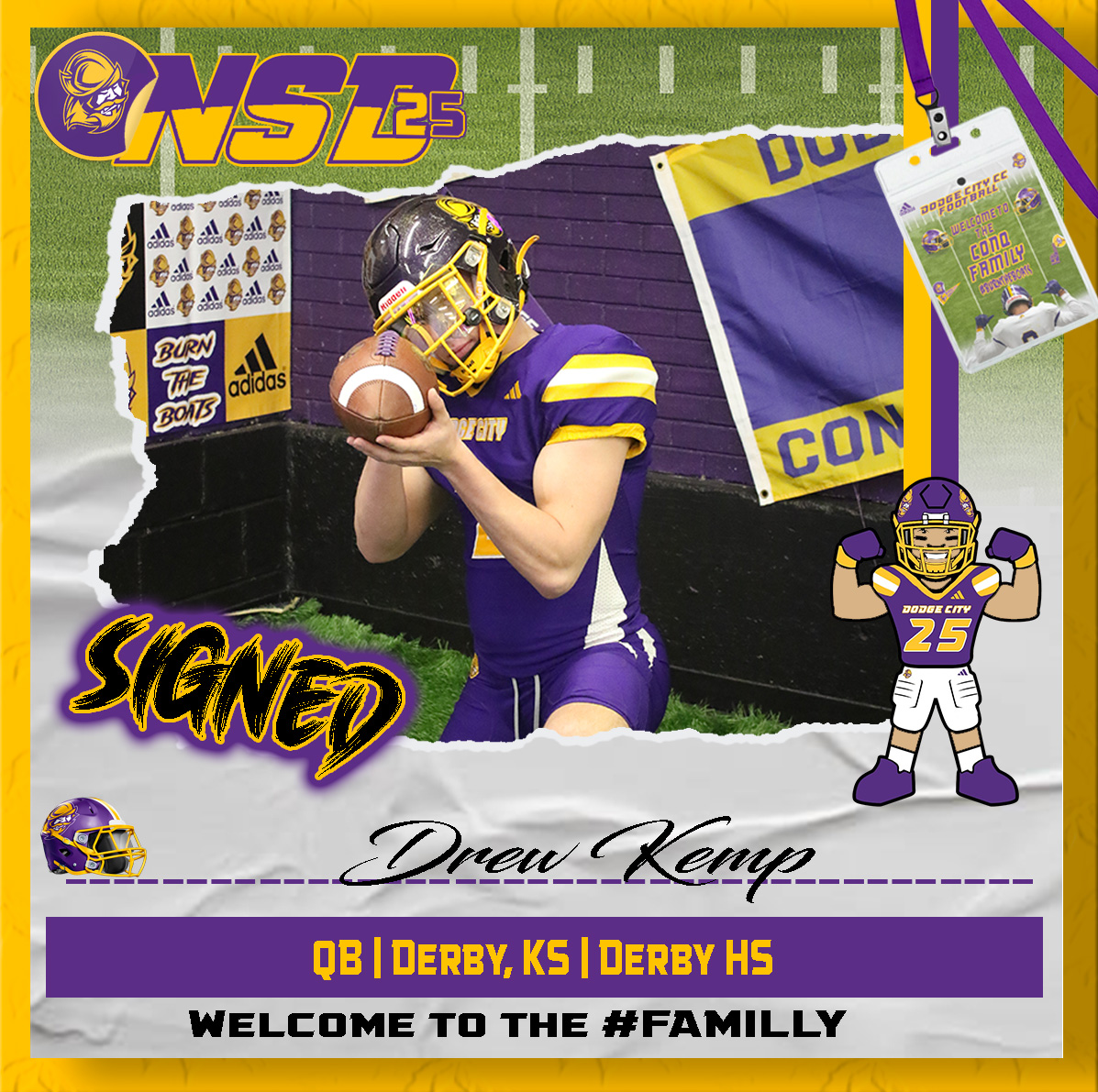 🏈Football | #GoConqs

✅Signed....Welcome Drew Kemp (<a href="/Drewkemp_7/">Drew Kemp</a>) to the CONQ #FAMILLY

#BurnTheBoats #NSD25 <a href="/GoConqsFB/">Dodge City Football</a>