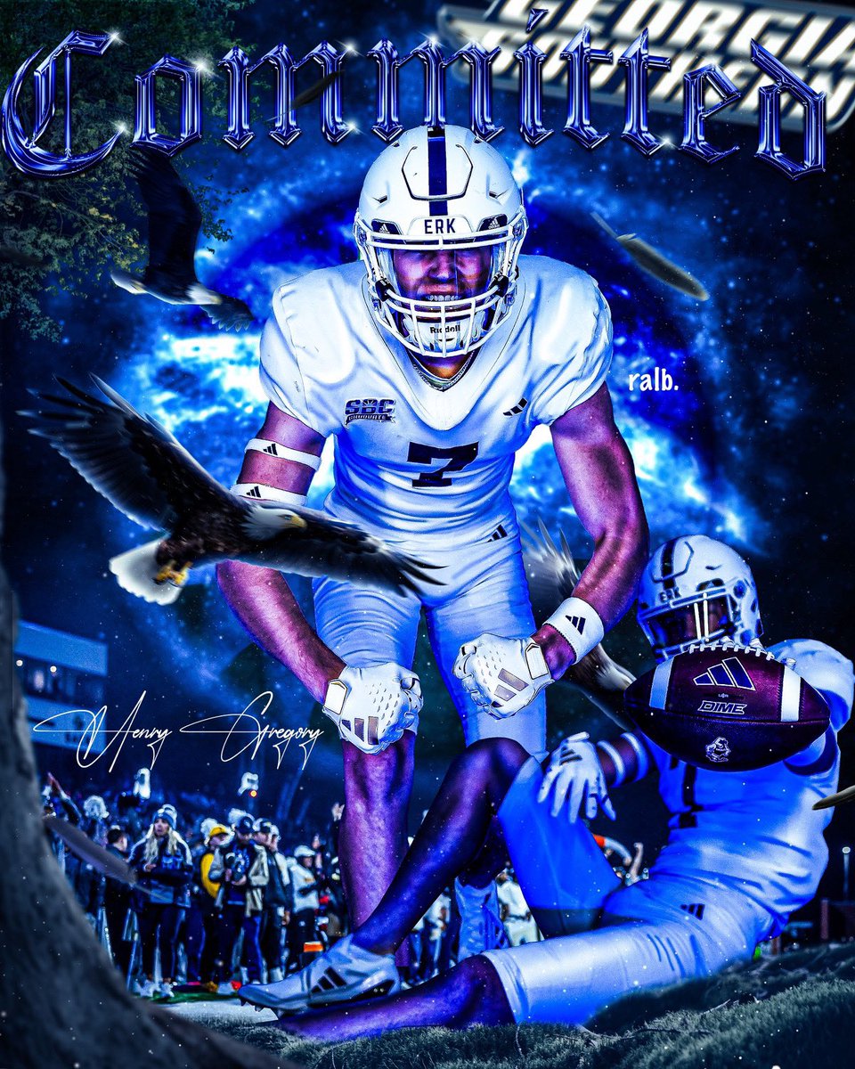 Henry Gregory (@henrygregory205) on Twitter photo All glory to God!
1000% COMMITTED🦅🦅🦅
#HailSouthern #GATA
<a href="/GSAthletics_FB/">Georgia Southern Football</a> <a href="/GSCoachHelton/">Clay Helton</a> <a href="/CoachSchor/">Bryan Schor</a> <a href="/CoachRyanAplin/">Ryan Aplin</a> <a href="/vakakes/">Coach Tim Vakakes</a> <a href="/SpainParkFB/">Spain Park Football</a> <a href="/HallTechSports1/">Hall-Tech Sports</a> @qbcountry_media <a href="/CfbRalb/">CFB Ralb</a> All glory to God!
1000% COMMITTED🦅🦅🦅
#HailSouthern #GATA
<a href="/GSAthletics_FB/">Georgia Southern Football</a> <a href="/GSCoachHelton/">Clay Helton</a> <a href="/CoachSchor/">Bryan Schor</a> <a href="/CoachRyanAplin/">Ryan Aplin</a> <a href="/vakakes/">Coach Tim Vakakes</a> <a href="/SpainParkFB/">Spain Park Football</a> <a href="/HallTechSports1/">Hall-Tech Sports</a> @qbcountry_media <a href="/CfbRalb/">CFB Ralb</a>