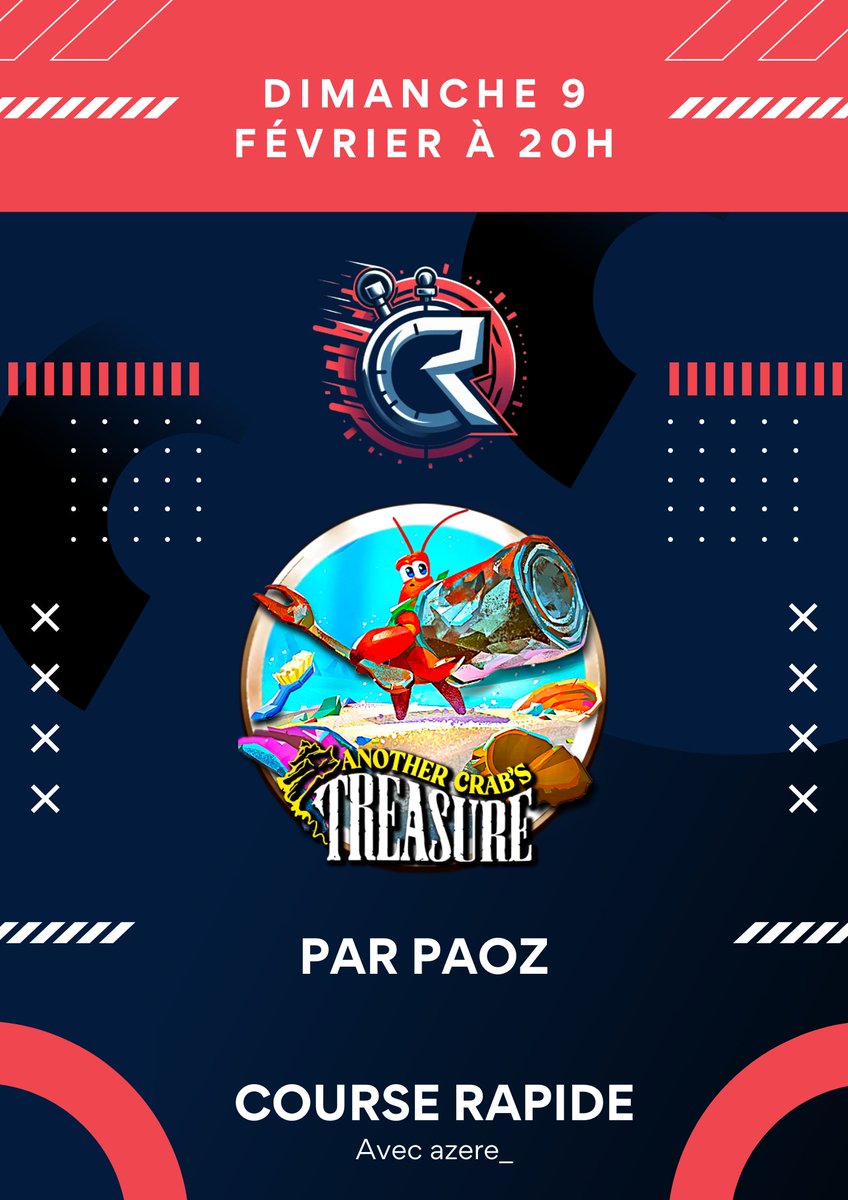 On se retrouve Dimanche dans Course Rapide #11 avec Paoz pour voir du Another Crab's Treasure en All Bosses Restrected !