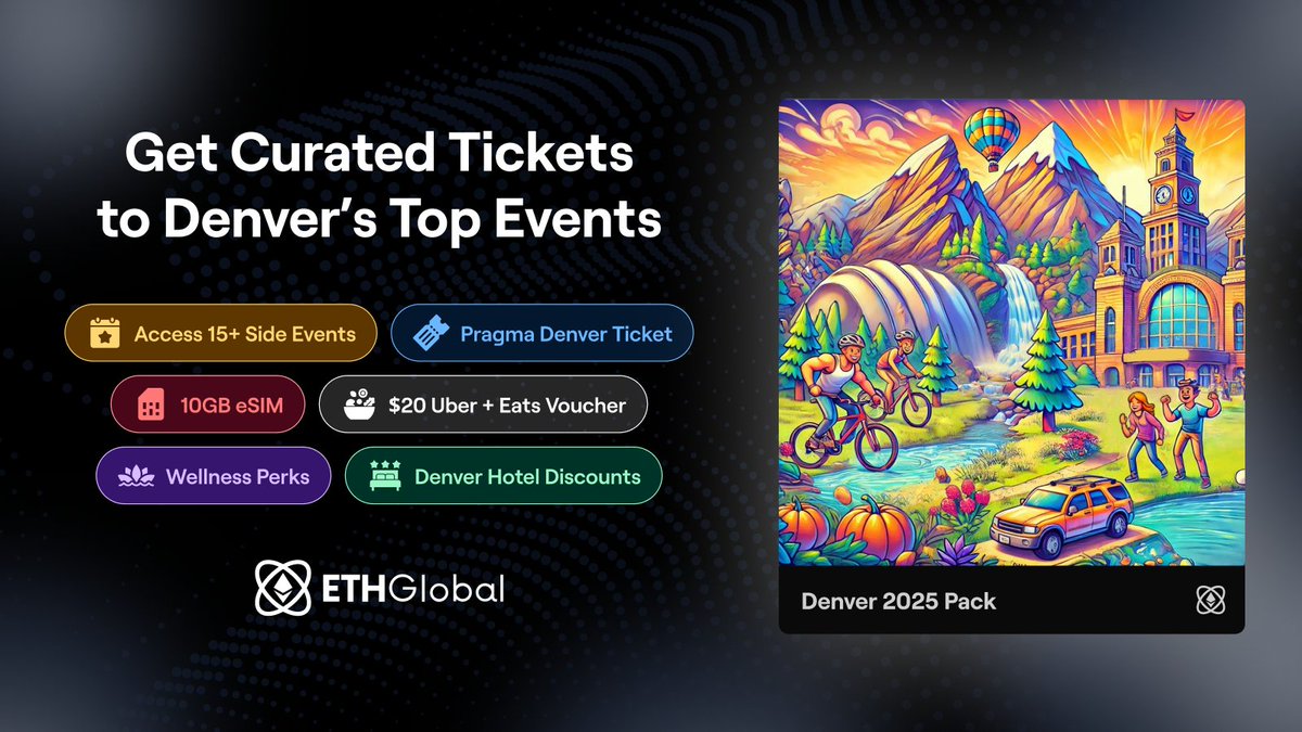 ETHGlobal's tweet image. Skip the search, get curated access to Denver's top crypto events with the ETHGlobal Denver City Pack

🔗 ethglobal.com/packs/denver20…