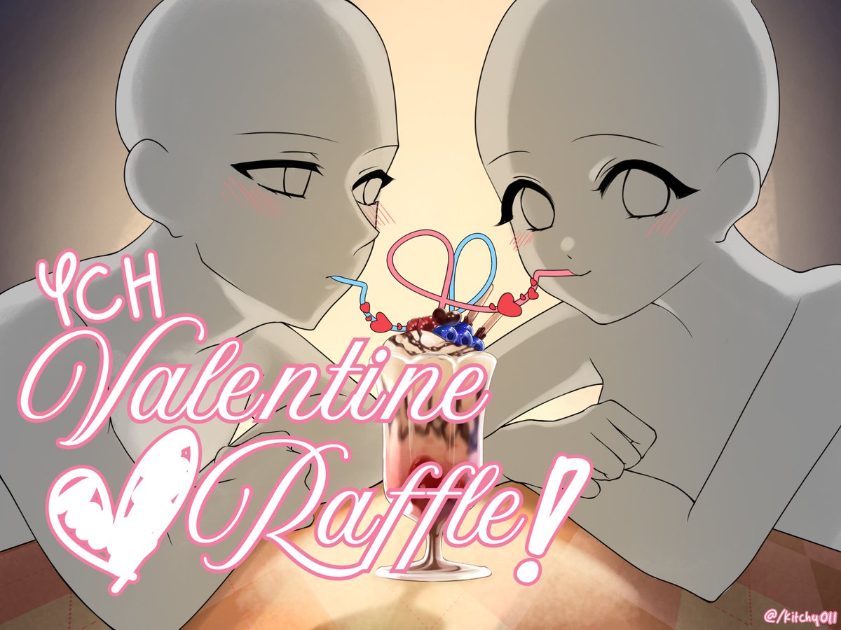 𐙚⋆Valentine YCH Art Raffleᡣ𐭩

—2 winners only! 1 by replies and 1 random
—Ends in 2 days
—Follow me &amp; my VGen [vgen.co/Kitchy011] (opt, +point) + like + RT
—Comment ur OC and VGen acc's name (opt, +point)

Goodluck!🩷💌
[This YCH also availble in VGen!]
#artraffle
#YCH