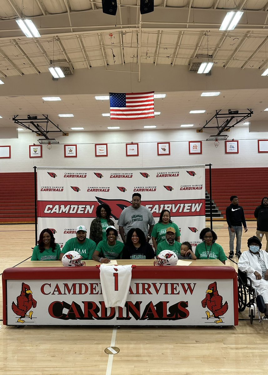 Juney Atkins signs his National Letter of Intent to continue his football career at the University of Arkansas-Monticello!