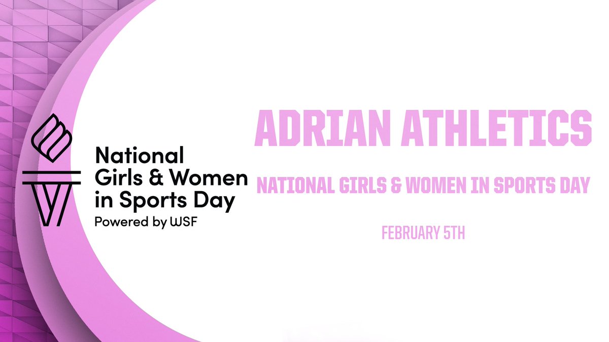 Join us in celebrating National Girls &amp; Women in Sports Day! Today we honor all of our female athletes and teams! Throughout the week we will hand out a small giveaway at each of our women's home sporting events! Find the events at adrianbulldogs.com 

#ACNGWSD #NGWSD