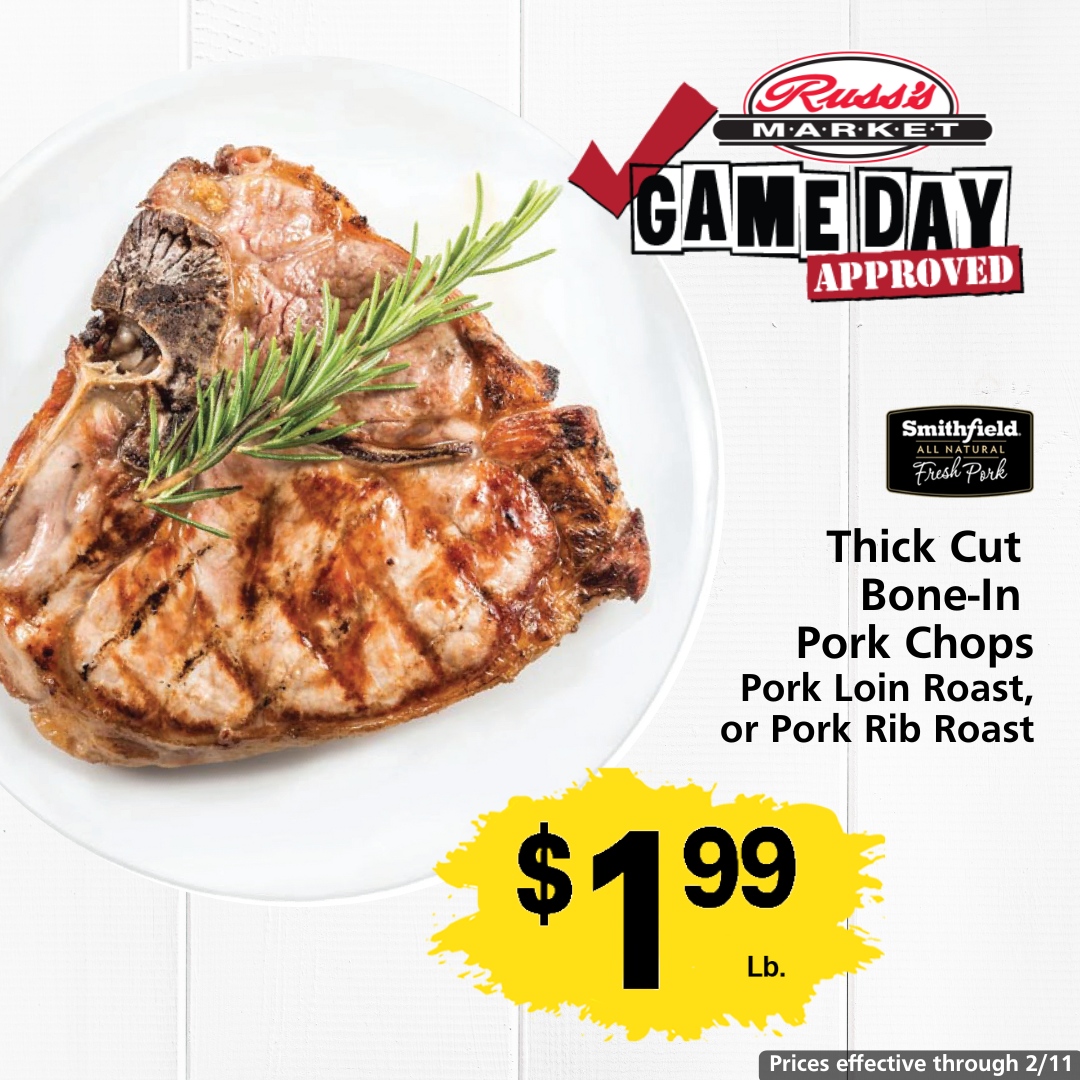 RussMarket's tweet image. Game day snacks! 🏈🎉 Stock up on all your favorite bites for the Big Game! 

View more at russmarket.com/weekly-ad

#BigGame #Savings #BigGameSavings #GameDayApproved #LocalGrocery #LocalGroceryStore #ShopLocal #RealLocal #russmarket