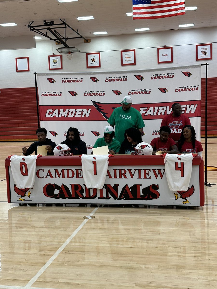 Congratulations to Maliq, Juney, and Trent on signing to continue their football careers at the collegiate level! Each of them played a huge part in the success of this program over the past three years! #FinishEmpty #ItHappensHere