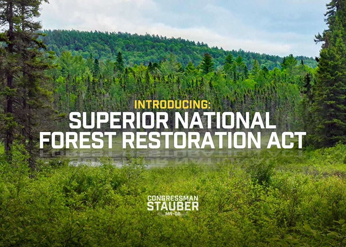RepPeteStauber's tweet photo. I just reintroduced my legislation to reverse the Biden administration’s harmful mining ban in northern Minnesota.

With President Trump back in the White House and Republicans in control of Congress, we are well positioned to turn Minnesota into a critical mineral powerhouse! https://t.co/NwgfxBPz4d