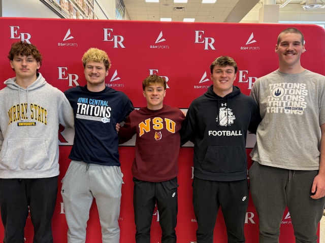 Elk River HS Football Recruiting (@elks_recruits) on Twitter photo Congrats to our #Team133 2025 signees!
<a href="/nick_montik/">Nick Montik</a>- Murray State
<a href="/schmidtgavin090/">Gavin Schmidt</a>- UM-Duluth
<a href="/BreckenKeoraj3/">BreckenKeoraj c/o ‘25</a>- Northern State
<a href="/charlieolson_25/">Charlie Olson</a>- Iowa Central
<a href="/CooperMansfiel5/">Cooper Mansfield</a>- Iowa Central
We're proud and thankful for all they've given to Elk River Football! #RecruittheElks Congrats to our #Team133 2025 signees!
<a href="/nick_montik/">Nick Montik</a>- Murray State
<a href="/schmidtgavin090/">Gavin Schmidt</a>- UM-Duluth
<a href="/BreckenKeoraj3/">BreckenKeoraj c/o ‘25</a>- Northern State
<a href="/charlieolson_25/">Charlie Olson</a>- Iowa Central
<a href="/CooperMansfiel5/">Cooper Mansfield</a>- Iowa Central
We're proud and thankful for all they've given to Elk River Football! #RecruittheElks