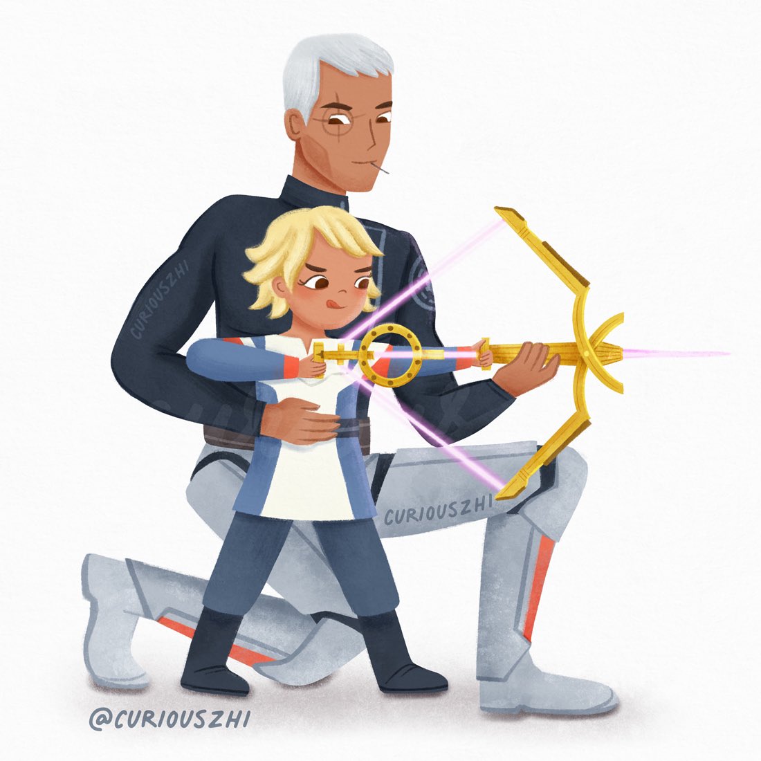 curiouszhi's tweet photo. #TheBadBatch - it’s been a while since I posted some TBB fanart -  feels good to be drawing them again. I miss this show! 😭 #curiouszhidraws #crossdad #starwars https://t.co/IM4bTciaJa