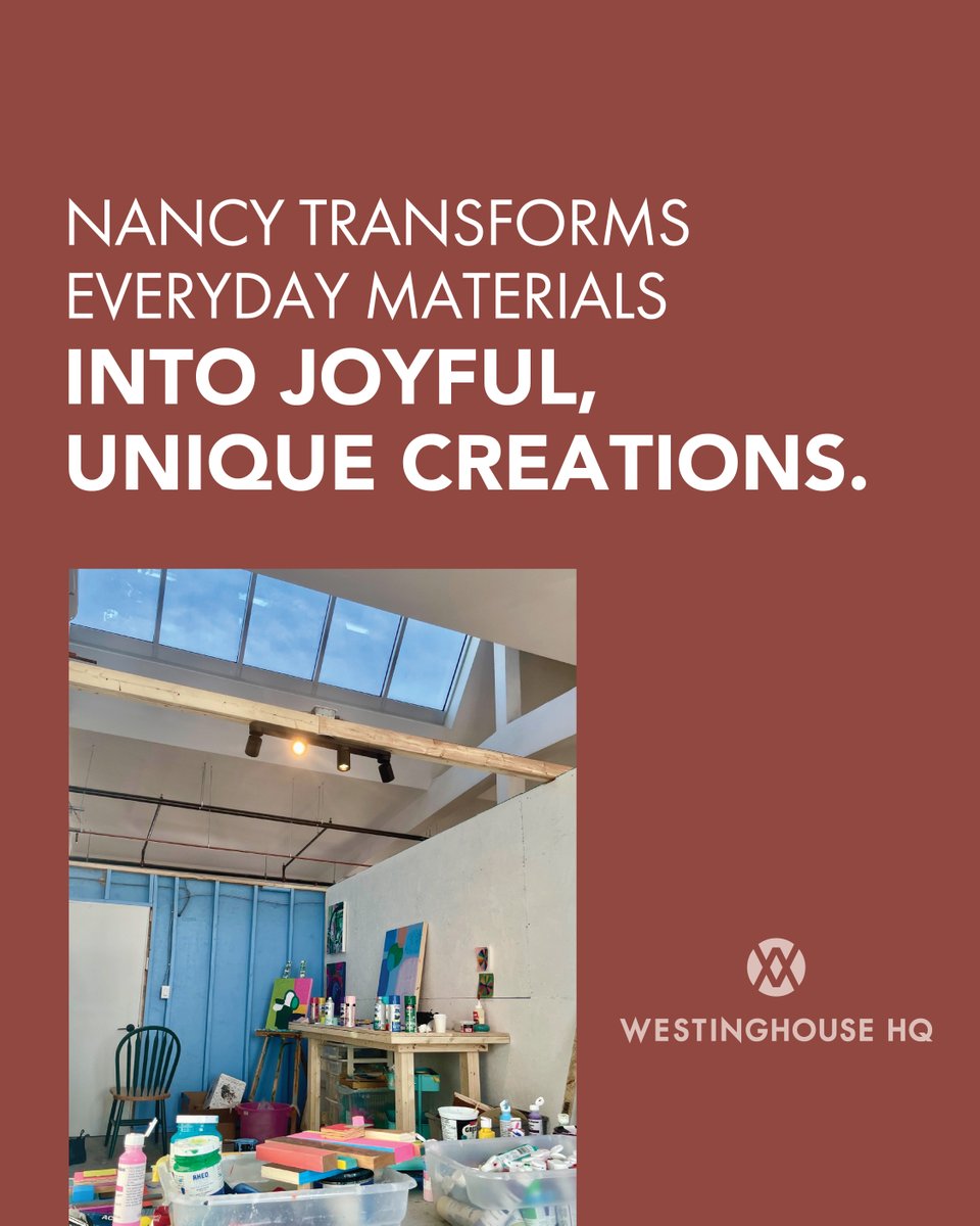 Behind every great workspace is an even greater community! Meet Nancy Benoy, a Hamilton artist inspired by everyday materials. After 20+ years in the city's art scene, she found her creative home in our 7th floor art studios at Westinghouse HQ. Stay tuned to meet more artists!