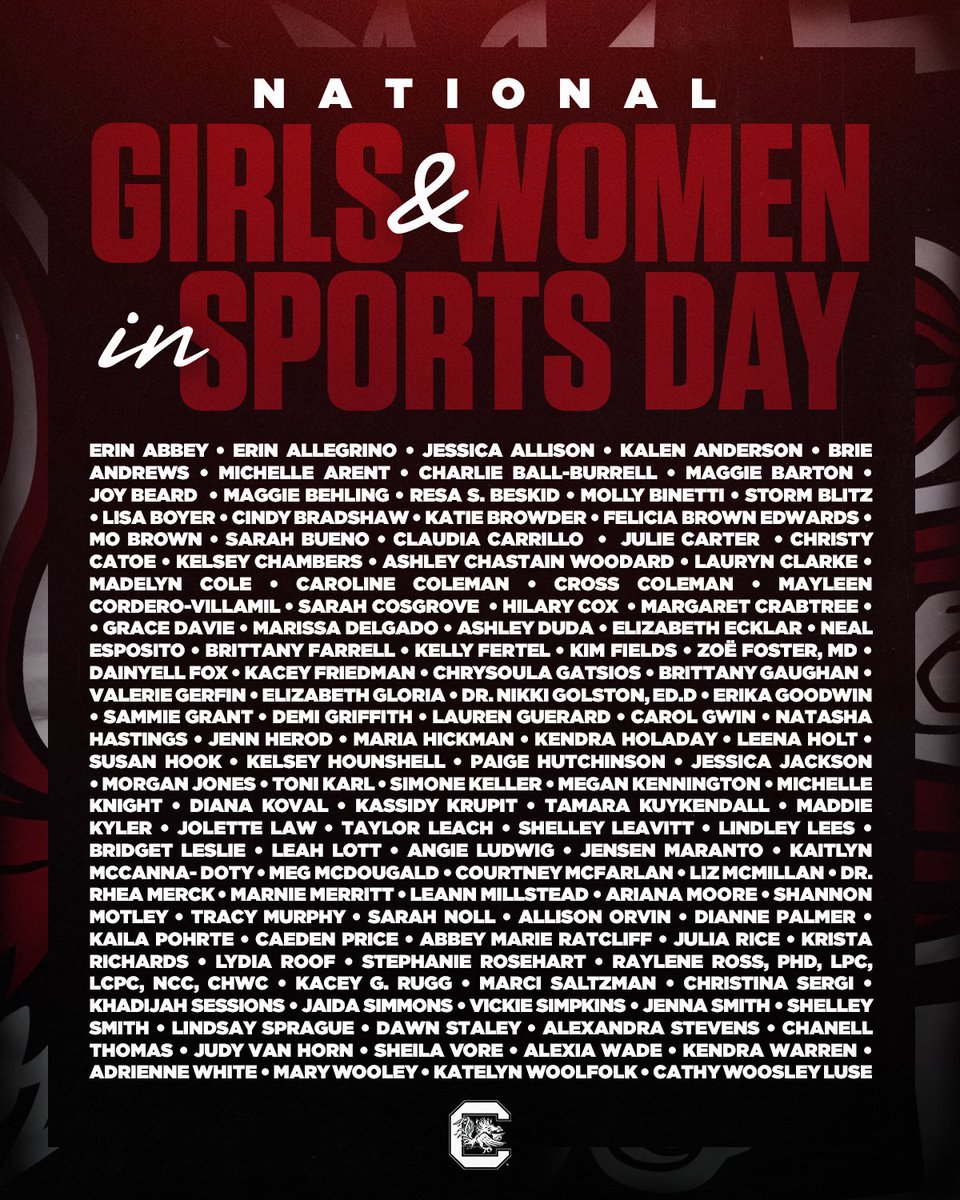 Thank you to all the women who make Gamecock Athletics succeed, both on and off the field!

#NGWSD