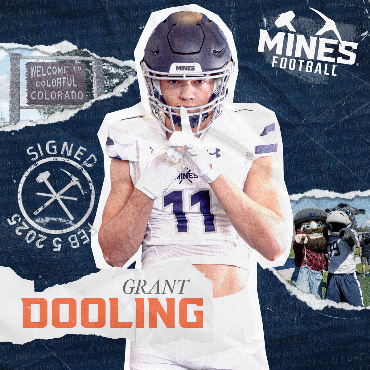 Mines Football (@minesfootball) on Twitter photo ⚒️𝗦𝗜𝗚𝗡𝗘𝗗⚒️
Grant Dooling
DB | Tucson, Ariz. | Ironwood Ridge HS
<a href="/t_dooling43511/">Grant_T_Dooling</a>
#HelluvaEngineer⚒️ ⚒️𝗦𝗜𝗚𝗡𝗘𝗗⚒️
Grant Dooling
DB | Tucson, Ariz. | Ironwood Ridge HS
<a href="/t_dooling43511/">Grant_T_Dooling</a>
#HelluvaEngineer⚒️