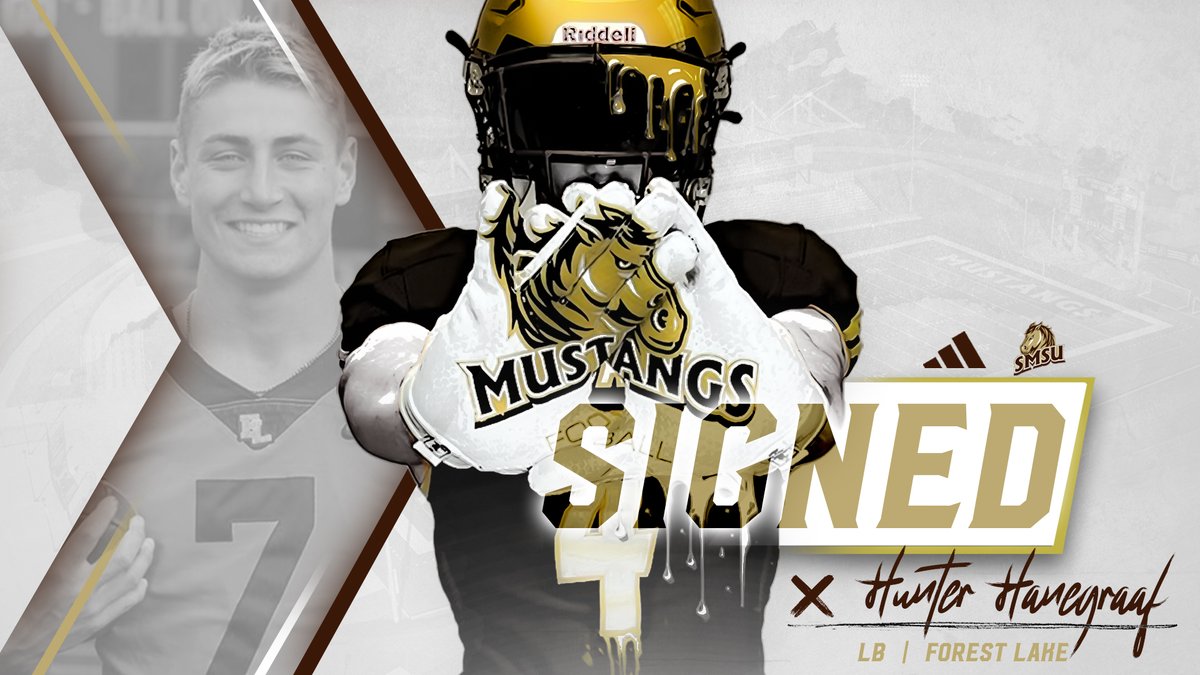 SMSU Football (@smsufootball) on Twitter photo 🖋️ Signed
🐴 Hunter Hanegraaf
🏈 Linebacker
📍 Stacy, MN
Excited to welcome <a href="/HanegrafHunter/">Hunter Hanegraaf</a> to Mustang Territory! #LetsRide #M4L 🖋️ Signed
🐴 Hunter Hanegraaf
🏈 Linebacker
📍 Stacy, MN
Excited to welcome <a href="/HanegrafHunter/">Hunter Hanegraaf</a> to Mustang Territory! #LetsRide #M4L