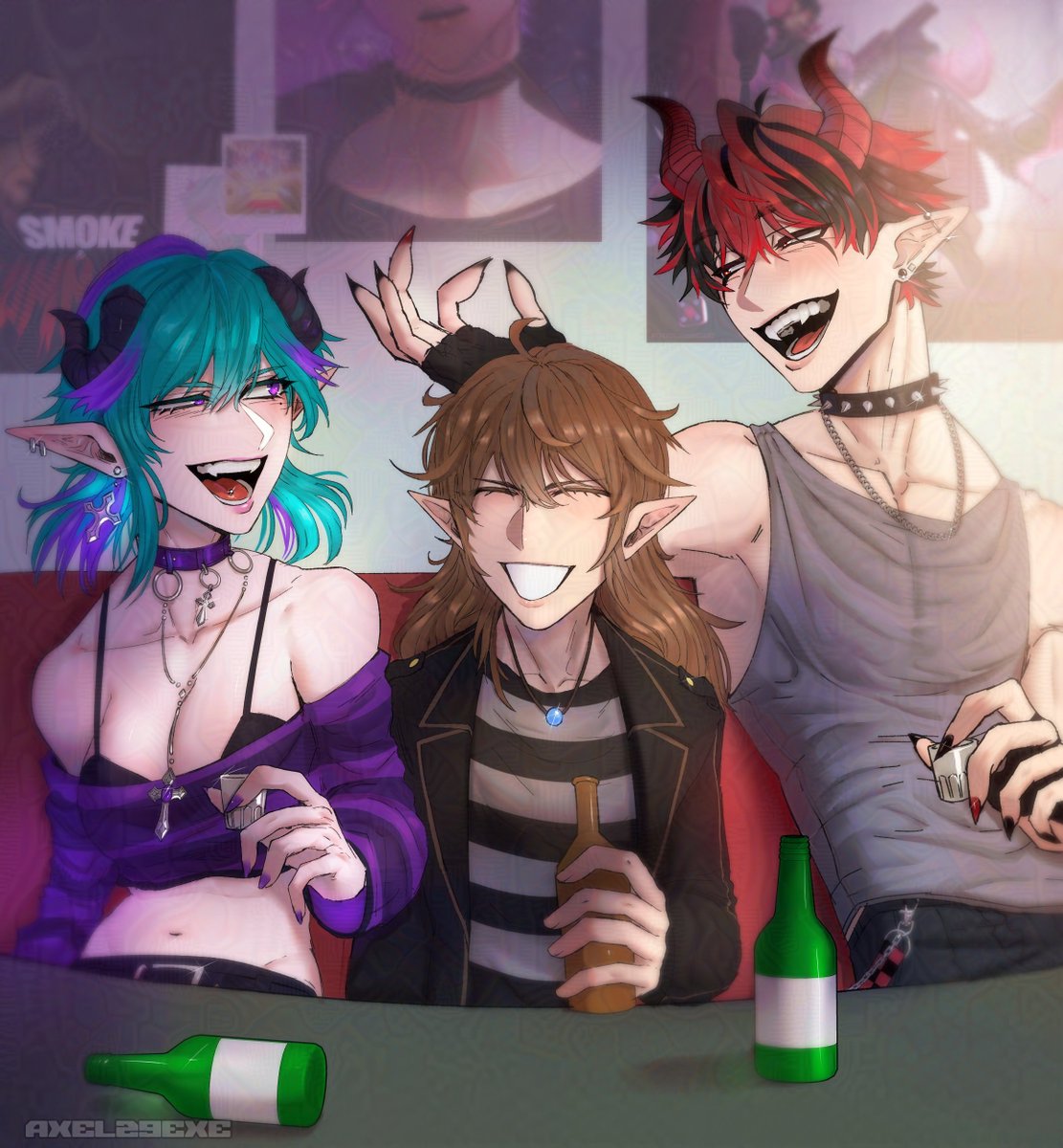 VesperaVeil's tweet photo. Alright cast your bets! Whos blacking out first? 😈

21 years and I still don't have everything figured out, so I'll just continue doing what I love. Cheers 🥂

⌞✎ #Axel29exe ⌝  ♡  ⌞#Veilillust #MaousamArt⌝ https://t.co/HMmGEmBFDc