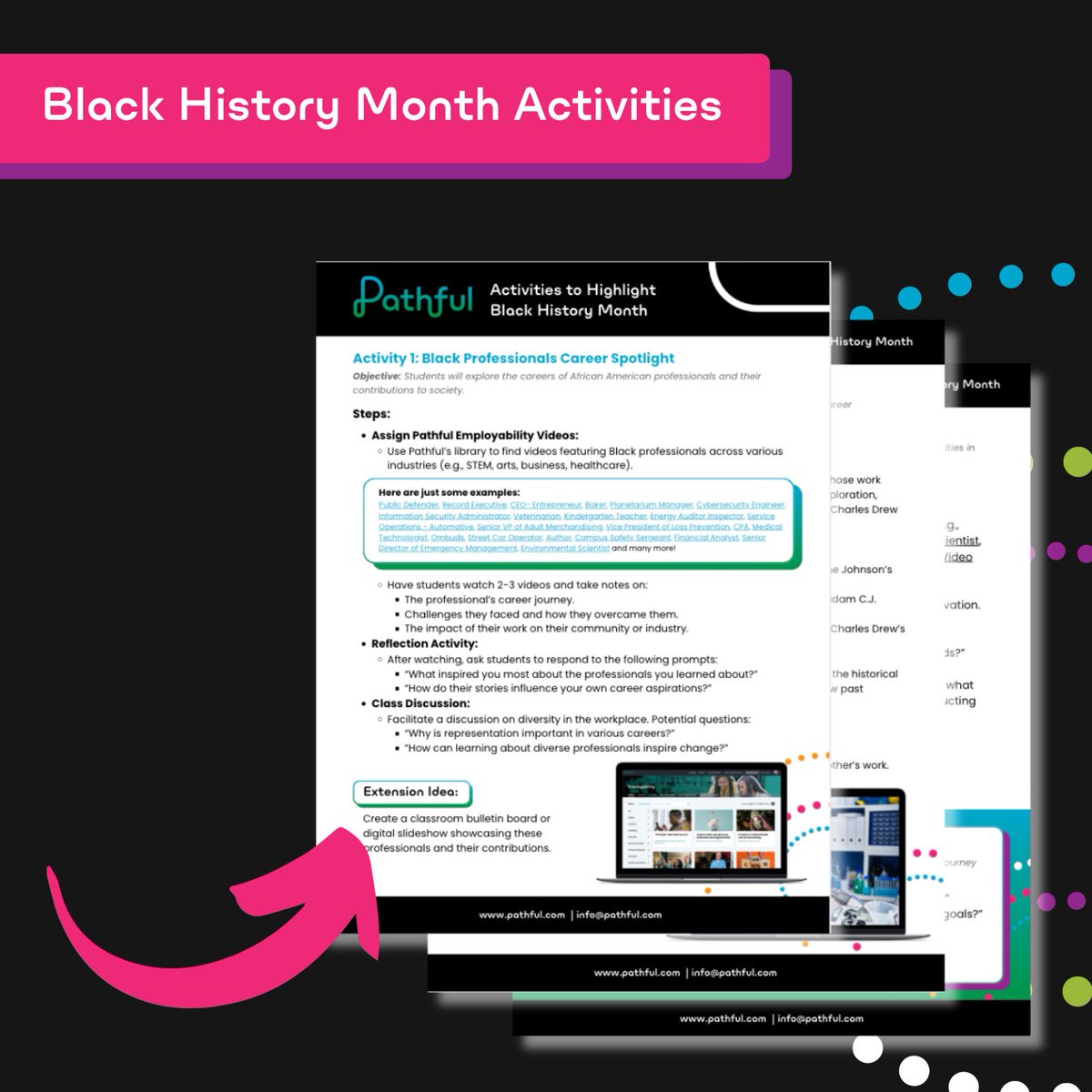 Celebrate #BlackHistoryMonth with #Pathful! 🖤

#BHM provides a powerful opportunity to explore and celebrate the Black lives, stories, and voices that shaped the world. Check out our new resource to help students celebrate this month!

View here: bit.ly/40YIpy5