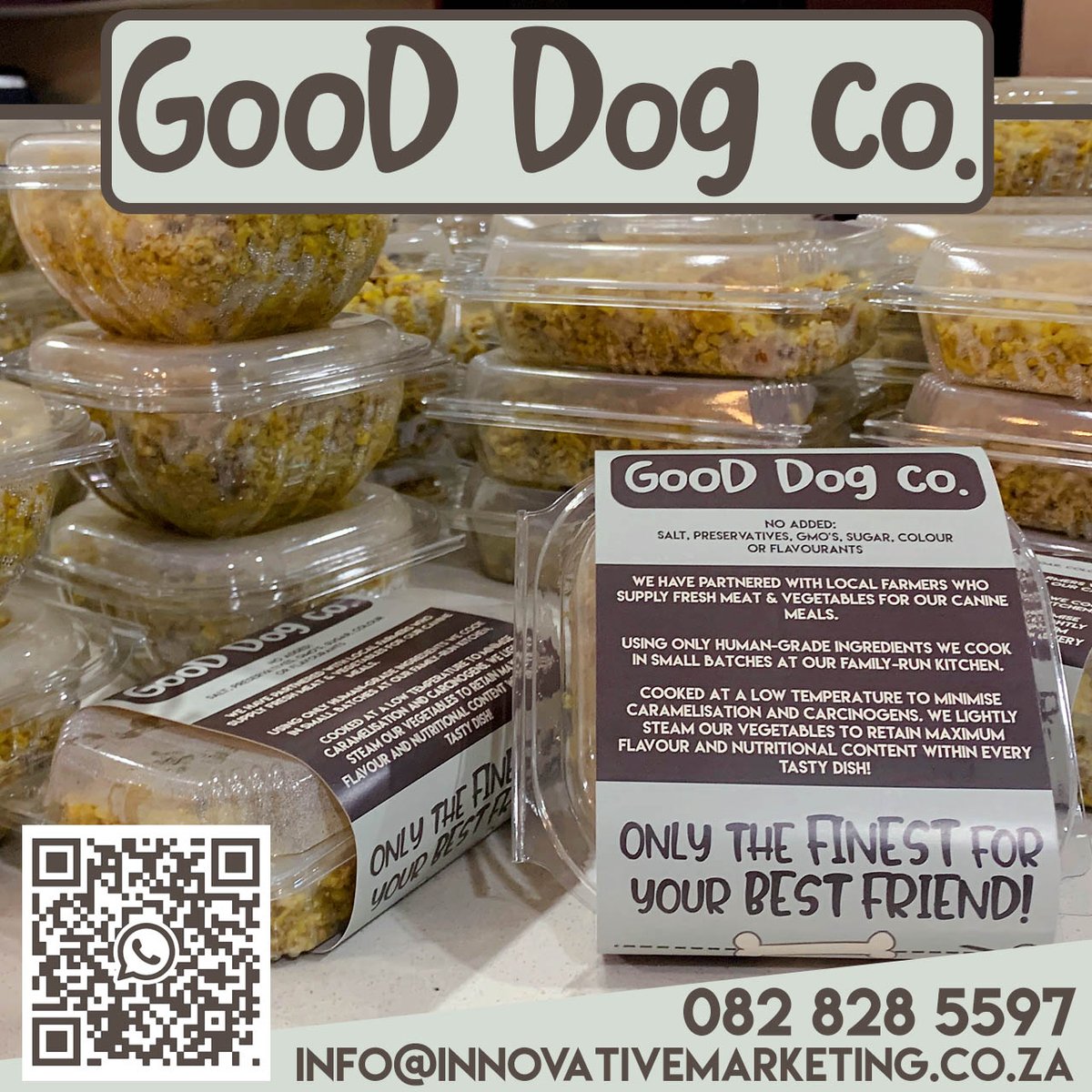 Innovative Marketing (@innovativeza) on Twitter photo ๐พ๐ฒ Treat your fur baby to a taste of love with our human-grade, homemade dog food! ๐ฅฐ๐พ
โน๏ธ For more info bit.ly/3Yhb78M
๐ง info@innovativemarketing.co.za
๐ 082 828 5597 or WhatsApp us ๐ bit.ly/3B69VLK
#HomemadeDogFood #HealthyTreatsForDogs #SpoilYourPup ๐พ๐ฒ Treat your fur baby to a taste of love with our human-grade, homemade dog food! ๐ฅฐ๐พ
โน๏ธ For more info bit.ly/3Yhb78M
๐ง info@innovativemarketing.co.za
๐ 082 828 5597 or WhatsApp us ๐ bit.ly/3B69VLK
#HomemadeDogFood #HealthyTreatsForDogs #SpoilYourPup