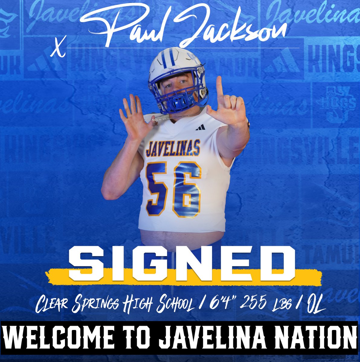 Got us a STRONG HOG today 💪!

Welcome to Javelina Nation, <a href="/Paul_j_72/">Paul Jackson</a>

#GoJavelinas #NSD2025