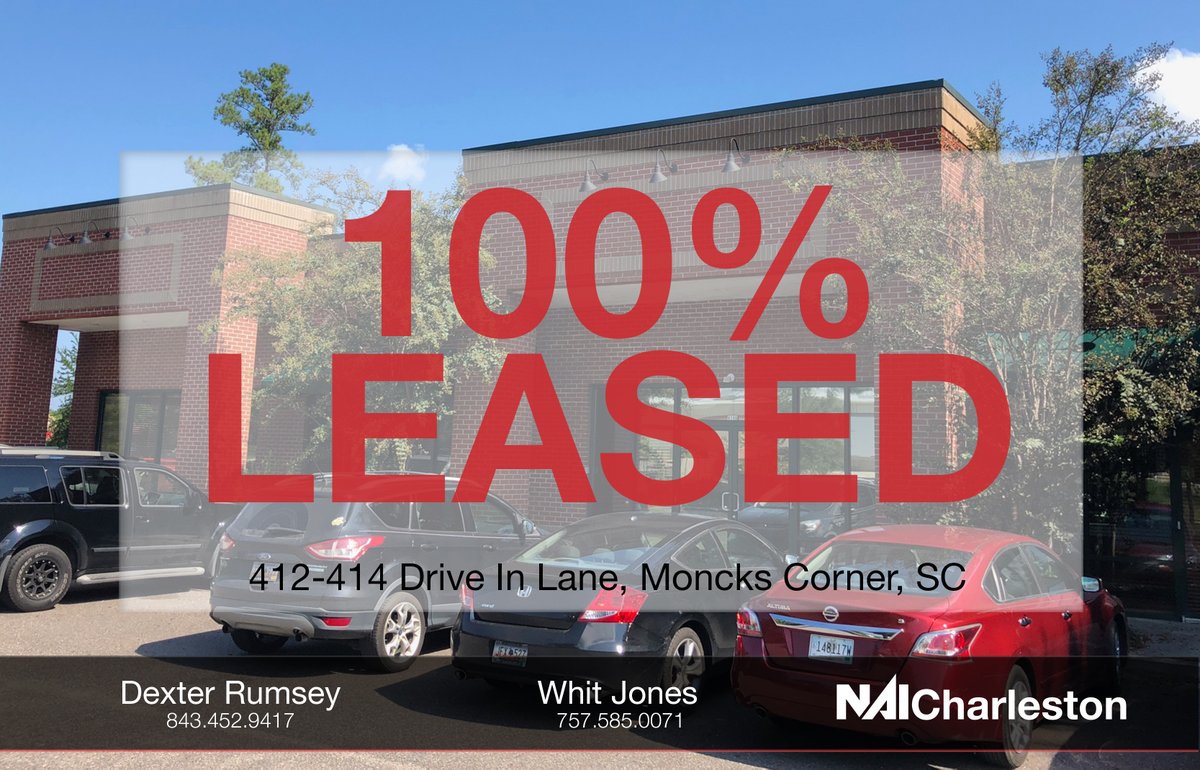 NAICharleston's tweet image. The ±16,000 SF two-building #retailcenter at 412-414 Drive In Lane in #MoncksCorner has been fully leased.  NAI Charleston represented the owner/landlord in the leasing. 

#CRE #commercialrealestate #leased #FullyLeased  #charlestoncommercialrealestate #retail