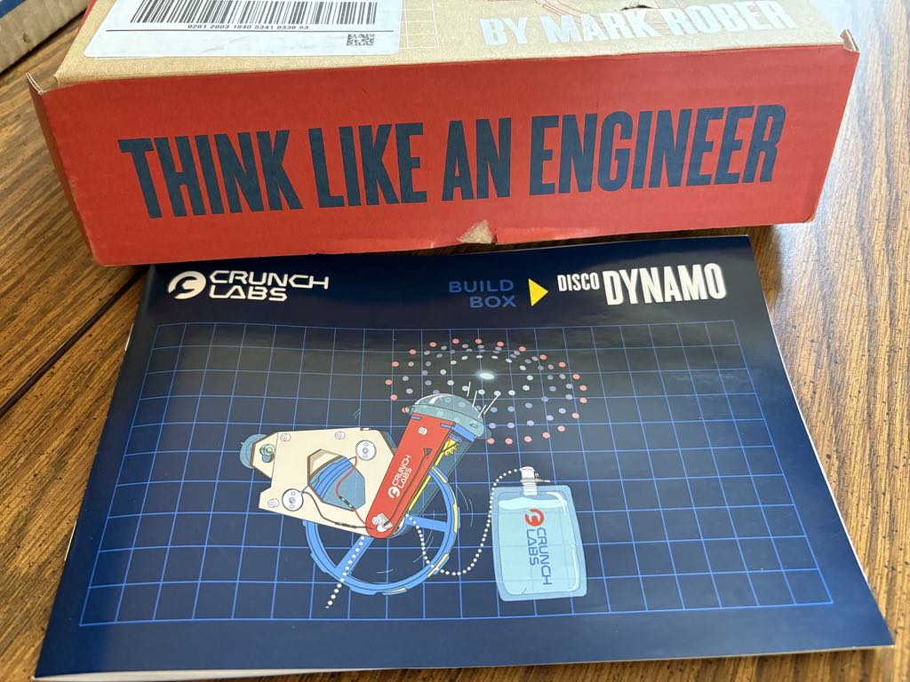 aboyandhisdogjh's tweet image. Jordan’s favorite Crunch Lab creation to date? A Dynamo Disco Ball! 🪩⚡ Imagine Blu and D.O.G. turning any room into a high-energy dance party—because science should be FUN! What would you invent? #RainingRobots #CrunchLab #STEMkids