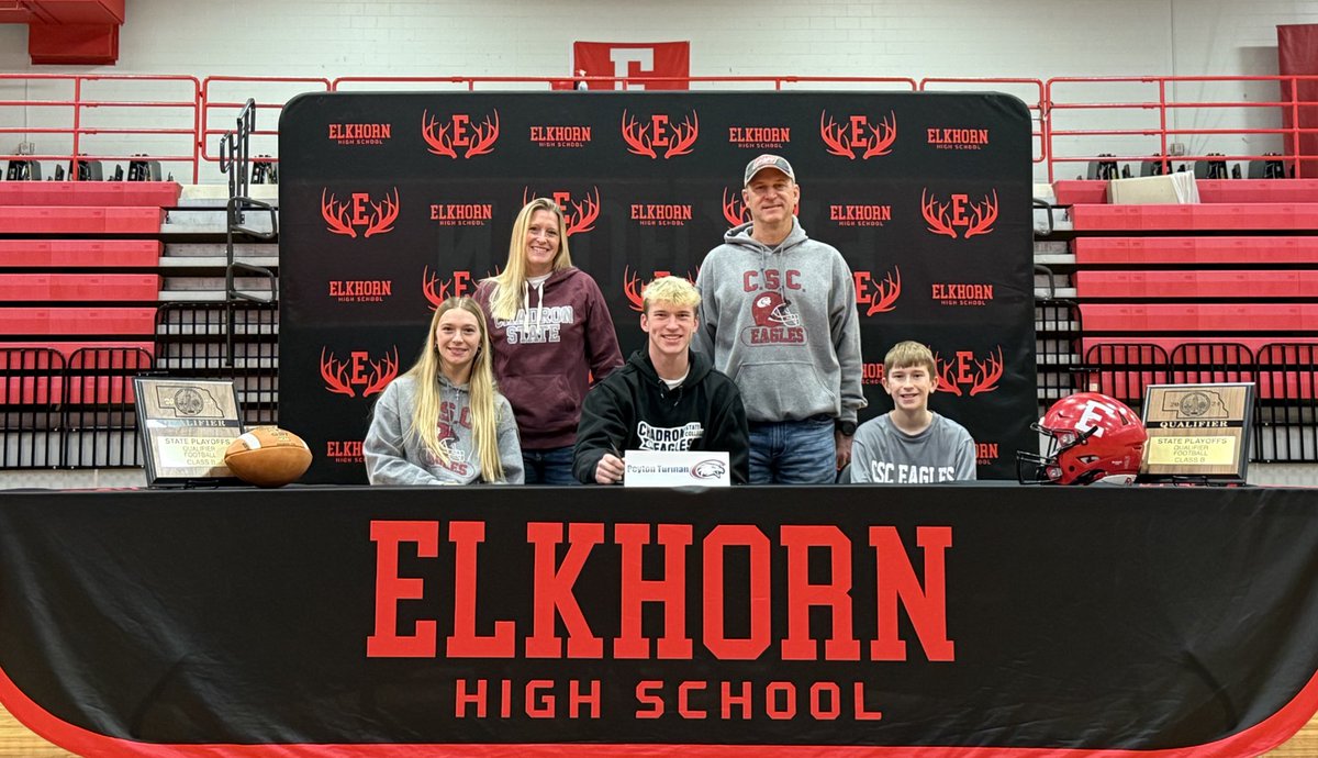 EHS_Activity's tweet photo. 🚨2025 Winter EHS Signing Day 🚨

Congratulations to Peyton on committing to compete in Football and continue his academic studies at Chadron State College! @1stDownAntlers @CSCFootball https://t.co/sM2vxBNTMd