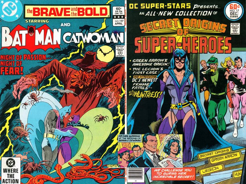 DavesComicHero's tweet photo. It's time for a wedding...the wedding of #Batman and Catwoman, and the result,  their daughter,  the Huntress! #RomanceComicsMonth  https://t.co/oEpadgAKyA https://t.co/XfYxEgLD26