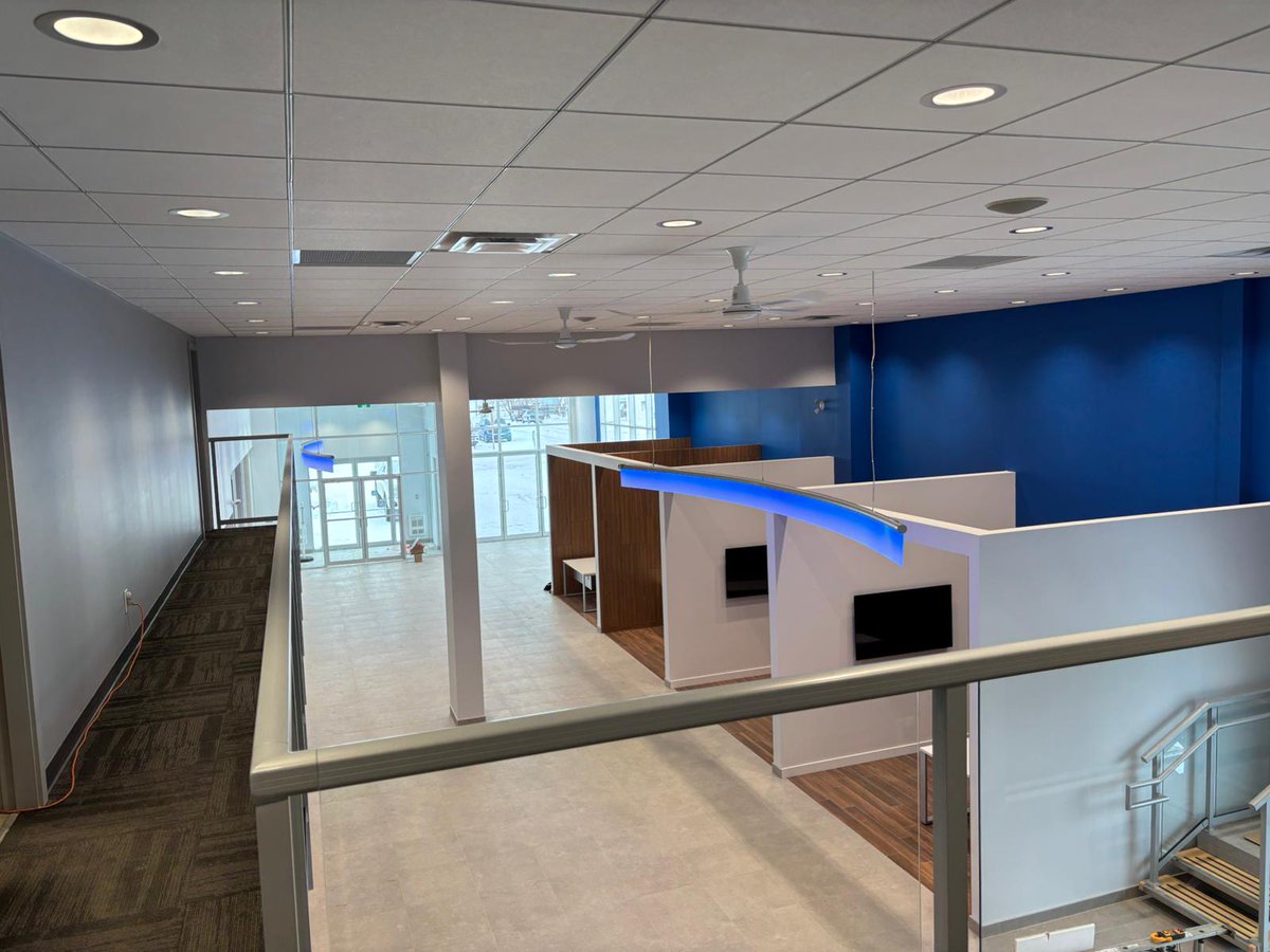 impactenergyltd's tweet photo. The incredible renovation at Regal Motors Ltd in Rosetown continues to come together ⚡️ #LetsGetToWork #poweringindustry #electricalcontractor #impactenergyservices https://t.co/HL3T5JFvWm