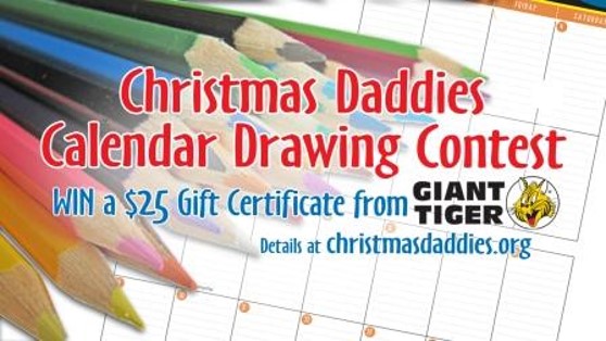 Help us spread the word!
The Christmas Daddies Calendar Drawing Contest is on now.
Contest is open to kids 12 &amp; under. Winning drawings will be featured in the 2026 Christmas Daddies Calendar. <a href="/GTboutique/">Giant Tiger</a> 
Contest closes March 31st, 2025
christmasdaddies.org/christmas-dadd…