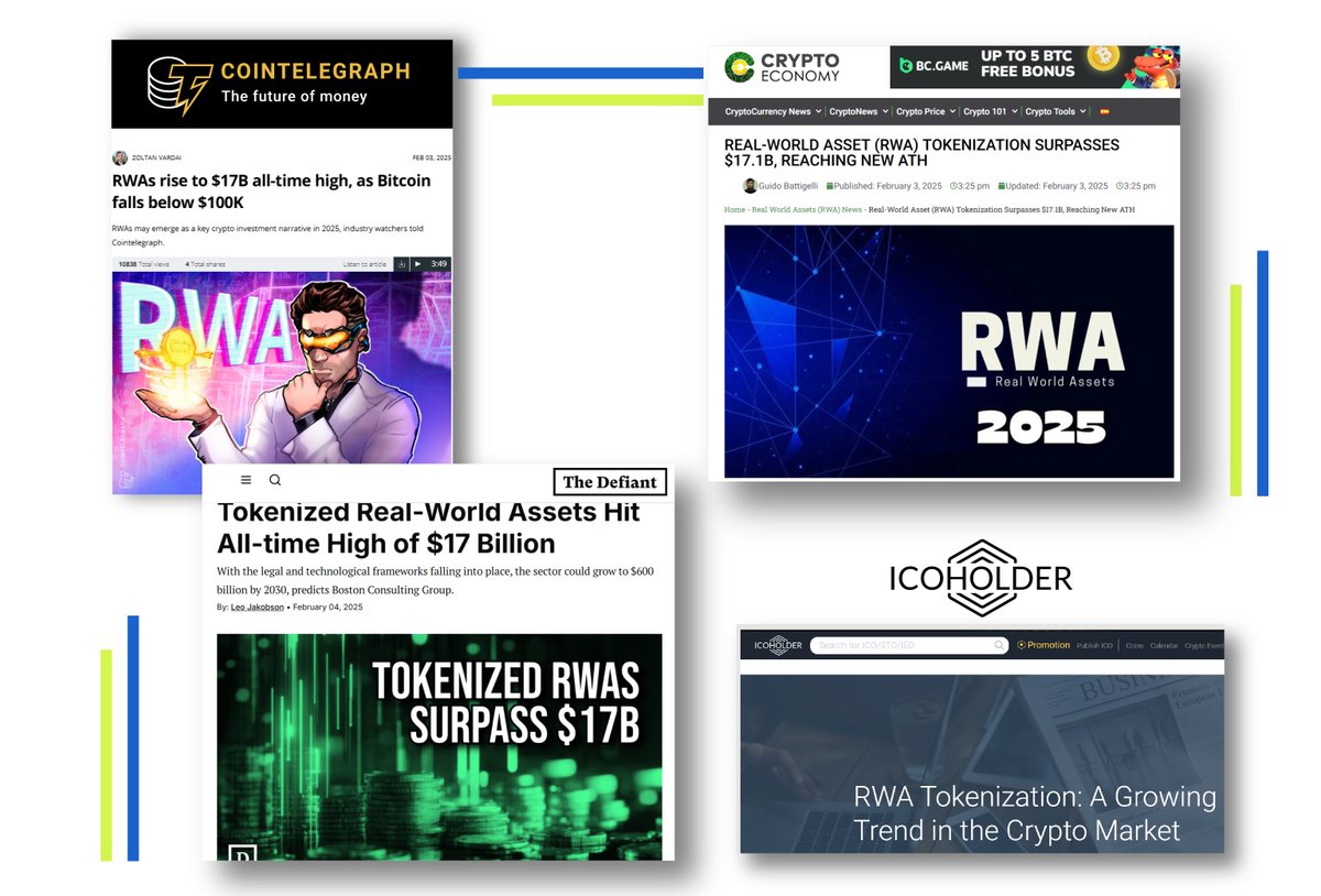 📢 Breaking News: Tokenized Real-World Assets (RWAs) hit an all-time high  of $17 billion! 💰 This milestone in the RWA sector marks a new era for  blockchain and finance 💼 Brickken is
