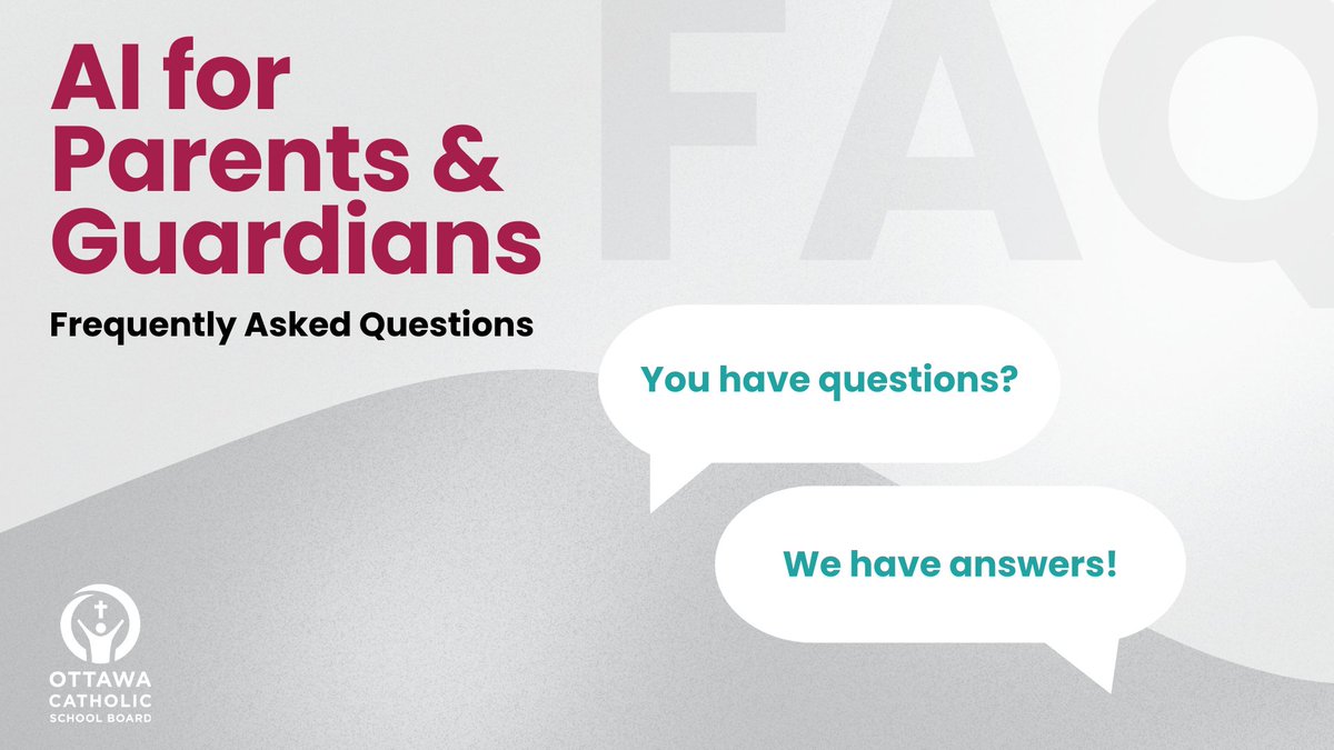 💡 Curious about AI in our classrooms? Check out our detailed FAQ for answers to your questions and to see how AI is shaping education at the OCSB:  drive.google.com/file/d/1hytCoK… 

#ocsbDL #ocsbAI #ocsbBeInnovative