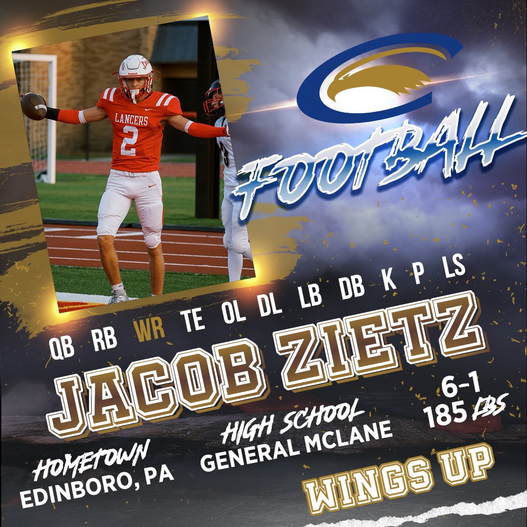 The WR room just got better. 

<a href="/JacobZietz/">Jacob Zietz</a> is your newest Golden Eagle!

#WingsUp x #NSD25