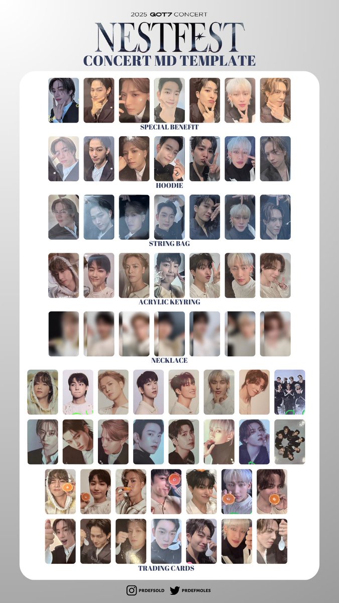 UPDATED] GOT7 NESTFEST CONCERT MD PHOTOCARD TEMPLATE - Just