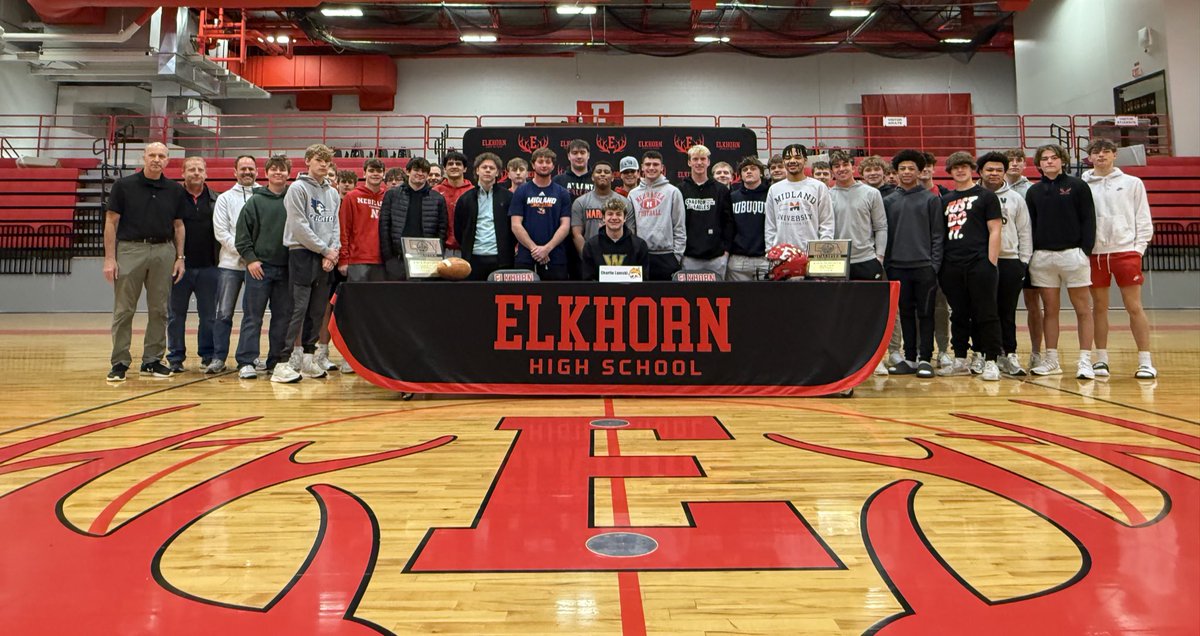 EHS Activities and Athletics (@ehs_activity) on Twitter photo 🚨2025 Winter EHS Signing Day 🚨
Congratulations to Charlie on committing to compete in Football and continue his academic studies at Wayne State College! <a href="/1stDownAntlers/">Elkhorn Antler Football</a> <a href="/WayneStFootball/">Wayne State Football</a> 🚨2025 Winter EHS Signing Day 🚨
Congratulations to Charlie on committing to compete in Football and continue his academic studies at Wayne State College! <a href="/1stDownAntlers/">Elkhorn Antler Football</a> <a href="/WayneStFootball/">Wayne State Football</a>