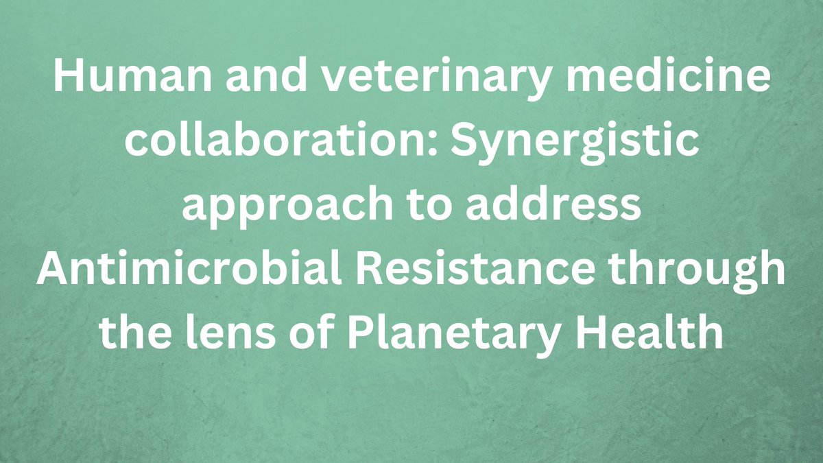 OneHealthUofG's tweet photo. In this @antibioticsmdpi article, Horvat &amp; Kovačević provide a holistic overview of the AMR crisis.

By applying the 4 pillars of planetary health, the necessity is underscored of collaborative strategies across human &amp; veterinary medicine to combat AMR: 
https://t.co/tfKT87baNU https://t.co/PzPWcwfYxd