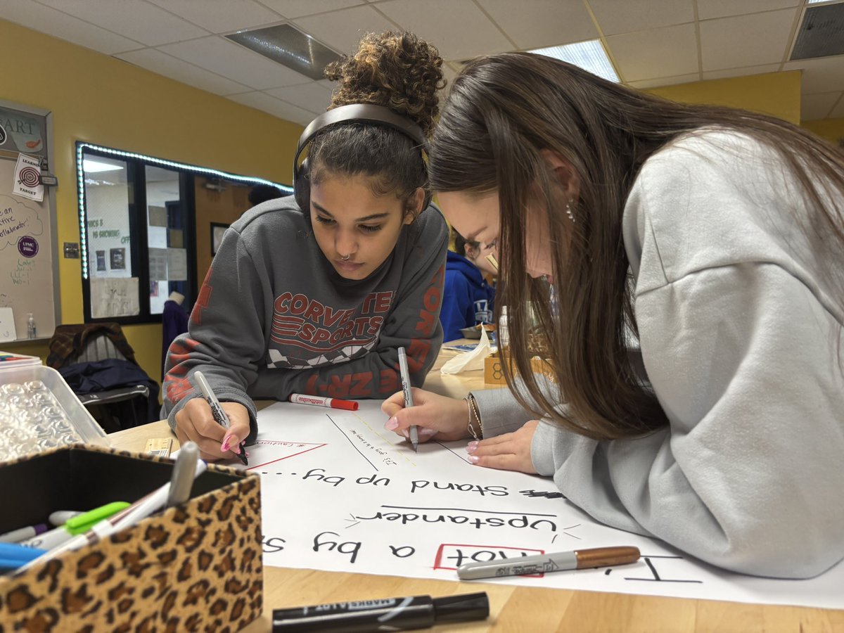 EllenEyth's tweet photo. The SA Expect Respect members are working together to create their own Bill of Rights and how to be an up-stander! #expectRespect #BetterTogether #speakUp @southallegheny @Center4Victims https://t.co/eVI6gy55GZ