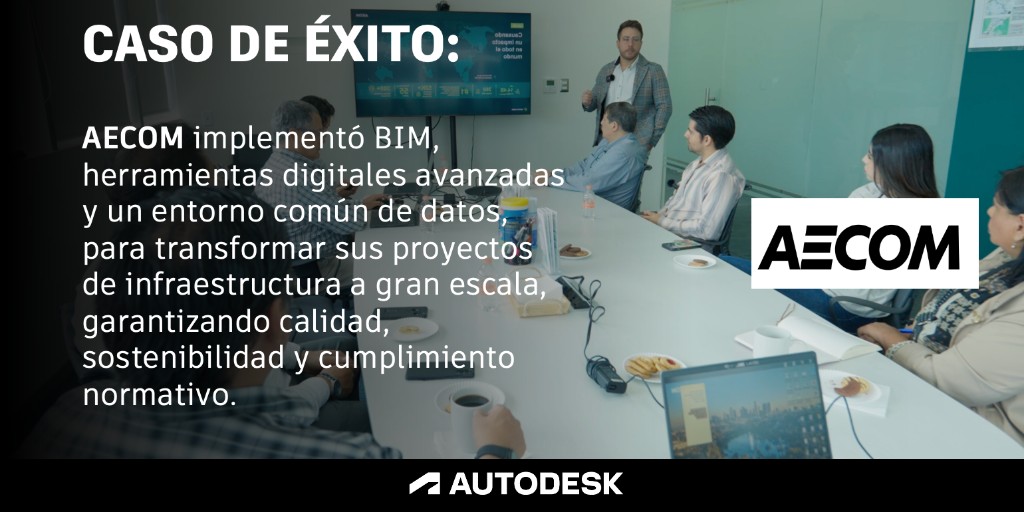 AutodeskLATAM's tweet image. #Nuevo #casodeéxito 🏆 
@AECOM implementó #BIM, herramientas digitales avanzadas y un entorno común de datos, para transformar sus proyectos de #infraestructura a gran escala, garantizando calidad, sostenibilidad y cumplimiento normativo. autodesk.com/latam/customer…