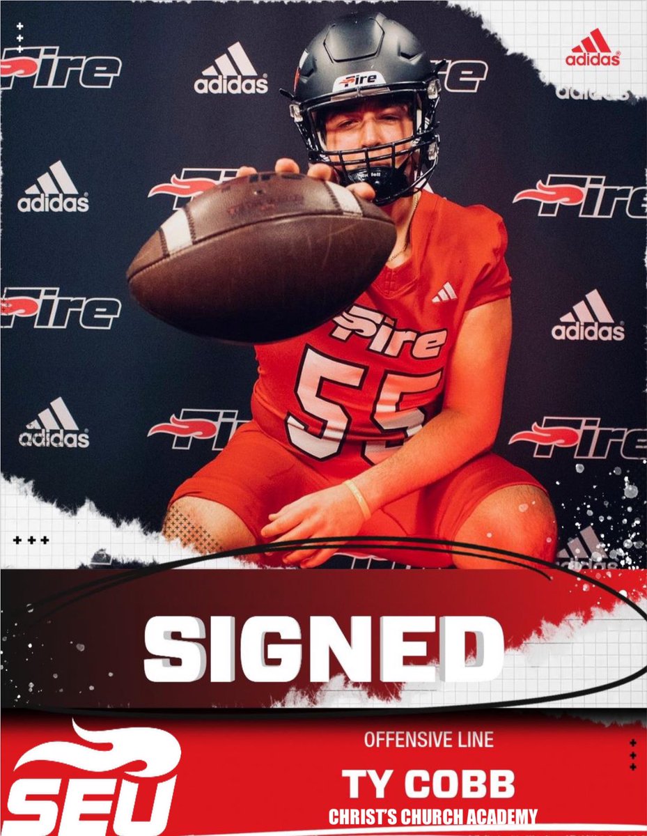 This OL room is flat out NICE 💥
Christ’s Church ➡️ SEU

Welcome 🏡 Ty Cobb

#FuelTheFire 🔥