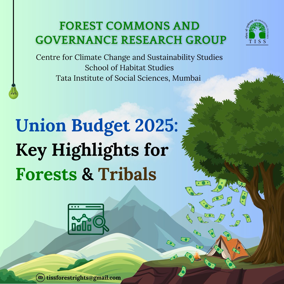 TISS_FRGProject's tweet photo. 🌿 #Budget2025 brings key highlights for #Forests &amp; #TribalWelfare! From #ForestRights to #TribalLivelihoods, the focus is on sustainability &amp; empowerment. Read our detailed insights here: 🔗https://t.co/M0iKWRUyRs  #JalJungleJameen #GreenEconomy #ViksitBharat #AatmaNirbharTribes https://t.co/SX0F5hXyYE