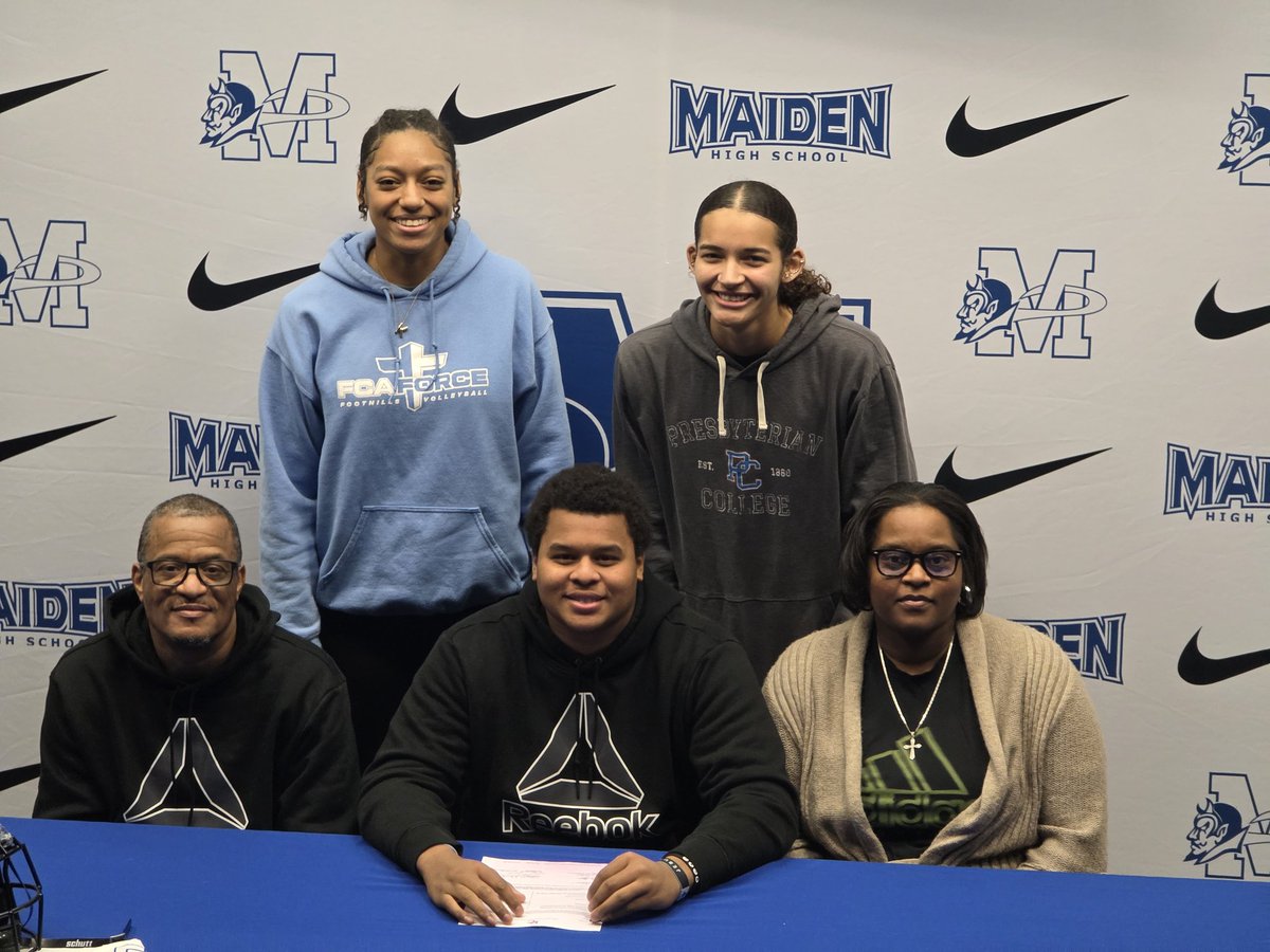 Maiden HS Football (@mhsbluedevilsfb) on Twitter photo Congratulations to <a href="/__geraldann52/">Gerald Danner</a> on signing his NLI to play at the next level at <a href="/presbycollege/">Presbyterian College</a> #MaidenFootball Congratulations to <a href="/__geraldann52/">Gerald Danner</a> on signing his NLI to play at the next level at <a href="/presbycollege/">Presbyterian College</a> #MaidenFootball