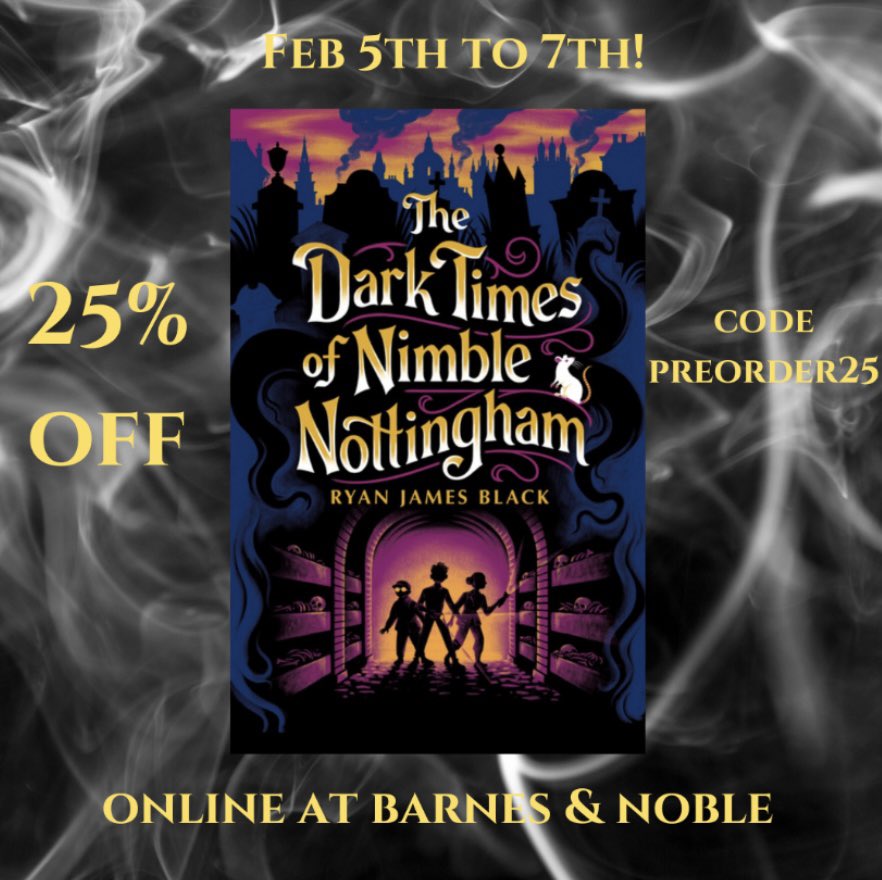 Hi, American friends! If you’re considering pre-ordering my book, The Dark Times of Nimble Nottingham, the story of a boy and a really good dog vs. a hungry, living darkness, now’s the time! 25% off at Barnes&amp;Noble
<a href="/middlegrade/">A&E 'Middlegrade'</a> @horror @historical

barnesandnoble.com/w/the-dark-tim…