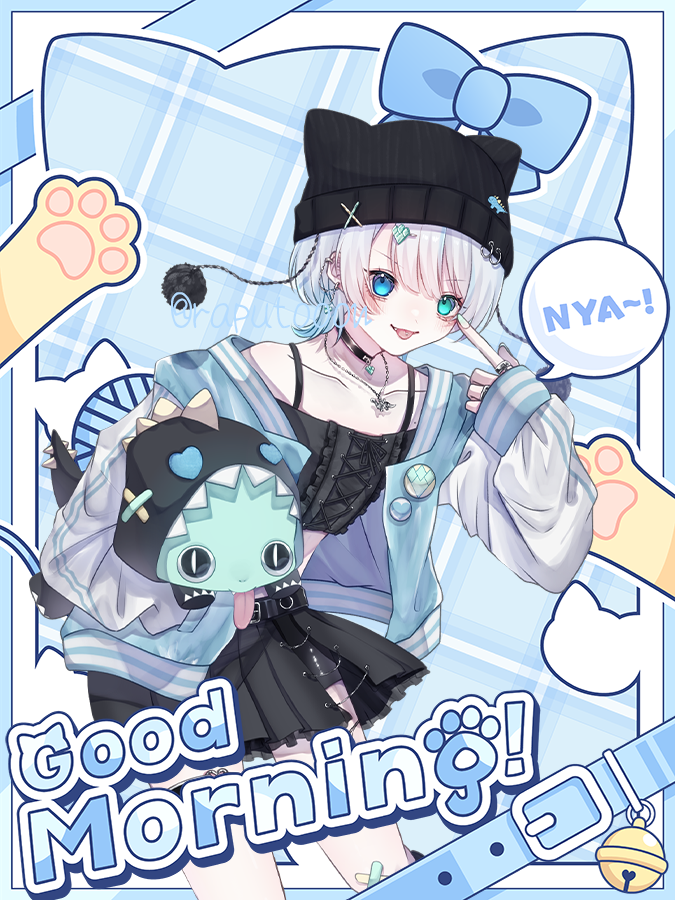raputooon's tweet photo. おはよ🦕 #おはようVtuber️ https://t.co/SbUwTOL8ea